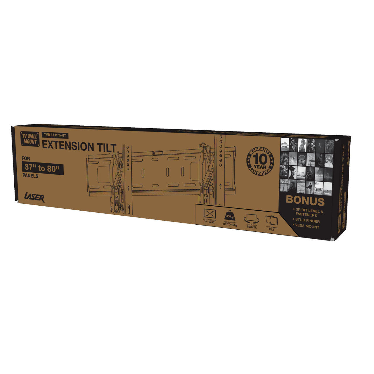 Laser TV Wall Mount with Extension Tilt for 37 inches - 80 inches Panels 8
