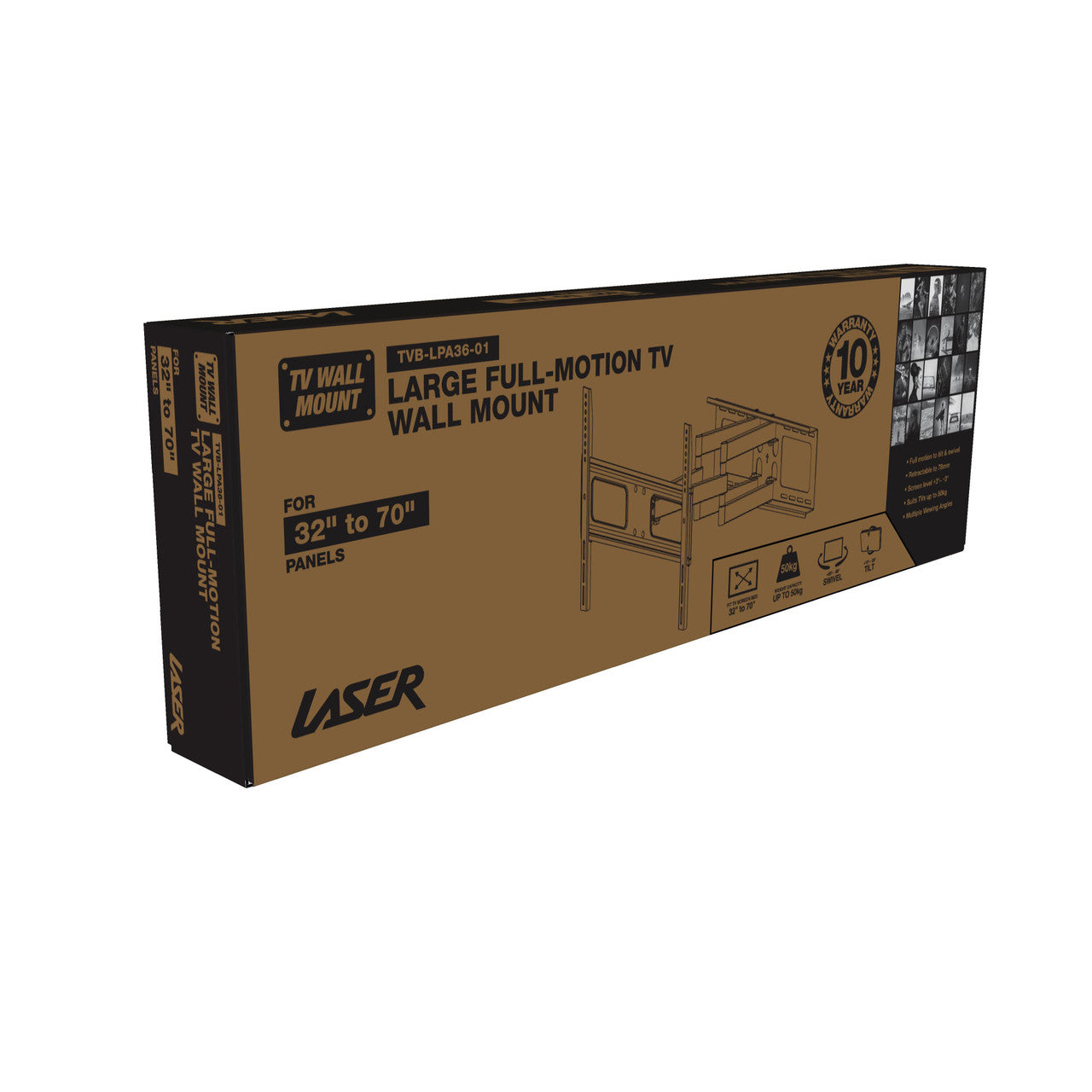 Large Full Motion TV Wall Mount 32 inches - 70 inches Panels 7
