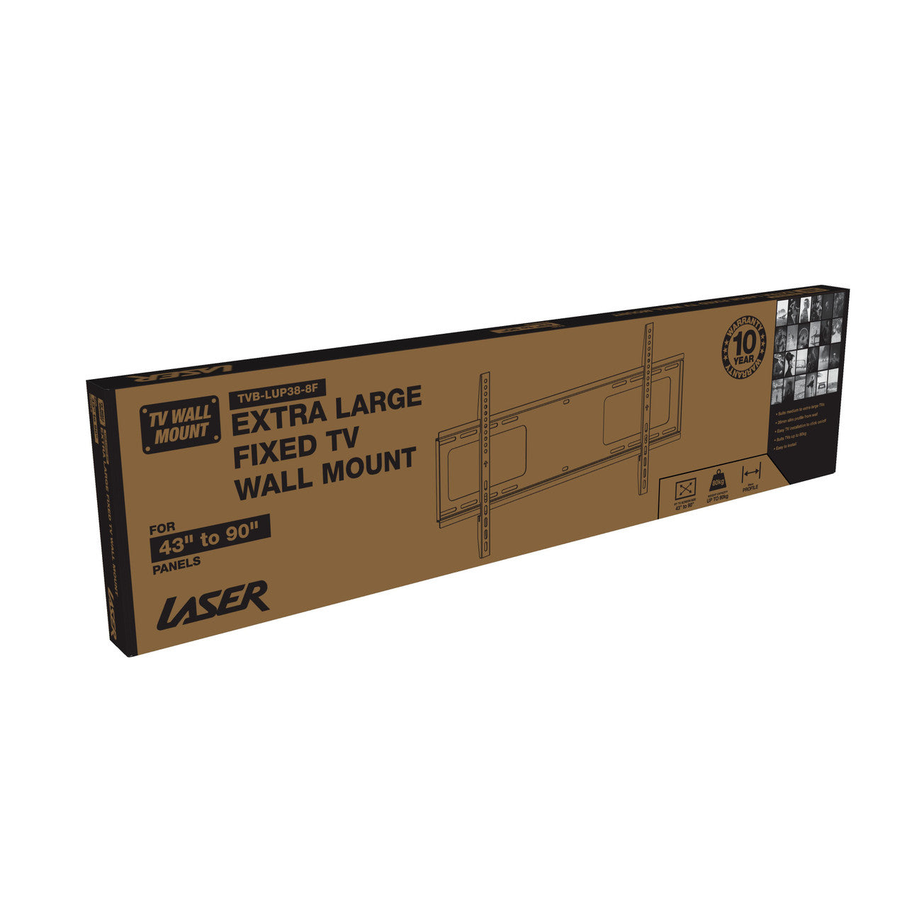 Extra Large Fixed TV Wall Mount 43 inches - 90 inches Panels 5