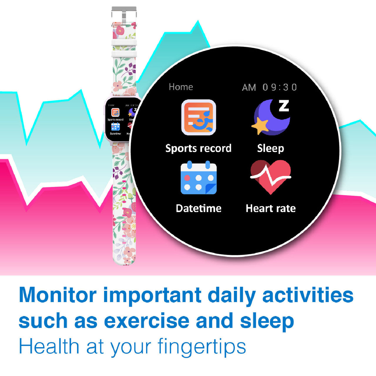vFitness Momentum Floral Smartwatch 8