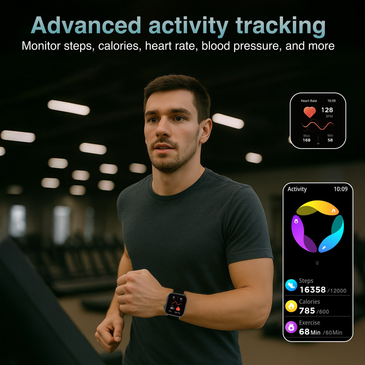 V-Fitness Smart Watch GPS and 2.1 inch Black 11