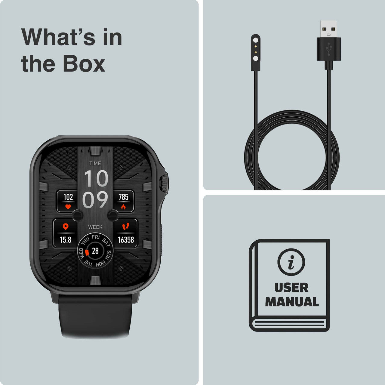 V-Fitness Smart Watch GPS and 2.1 inch Black 12