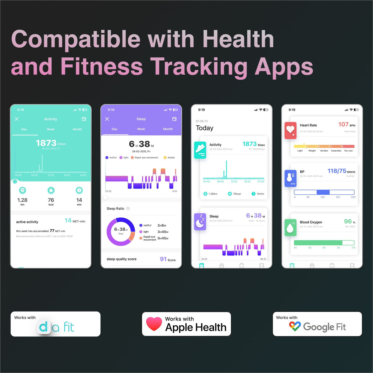V-Fitness Smart Watch GPS and 2.1 inch Pink 6