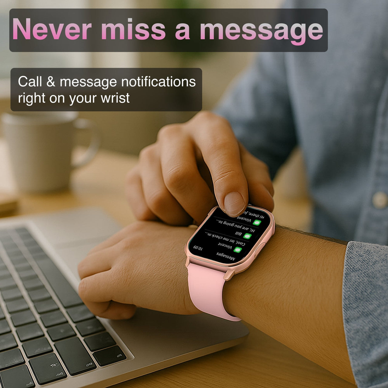 V-Fitness Smart Watch GPS and 2.1 inch Pink 7