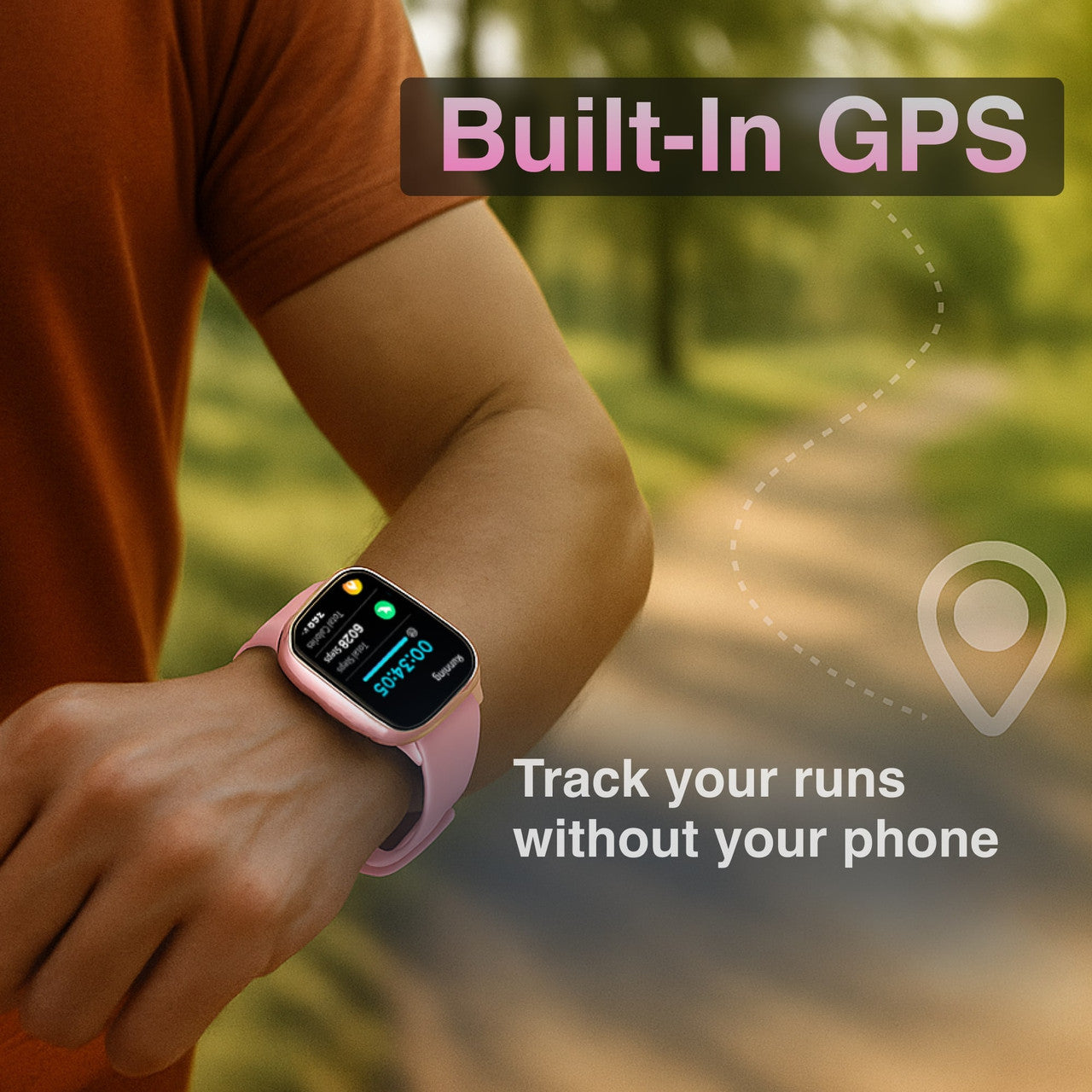 V-Fitness Smart Watch GPS and 2.1 inch Pink 10