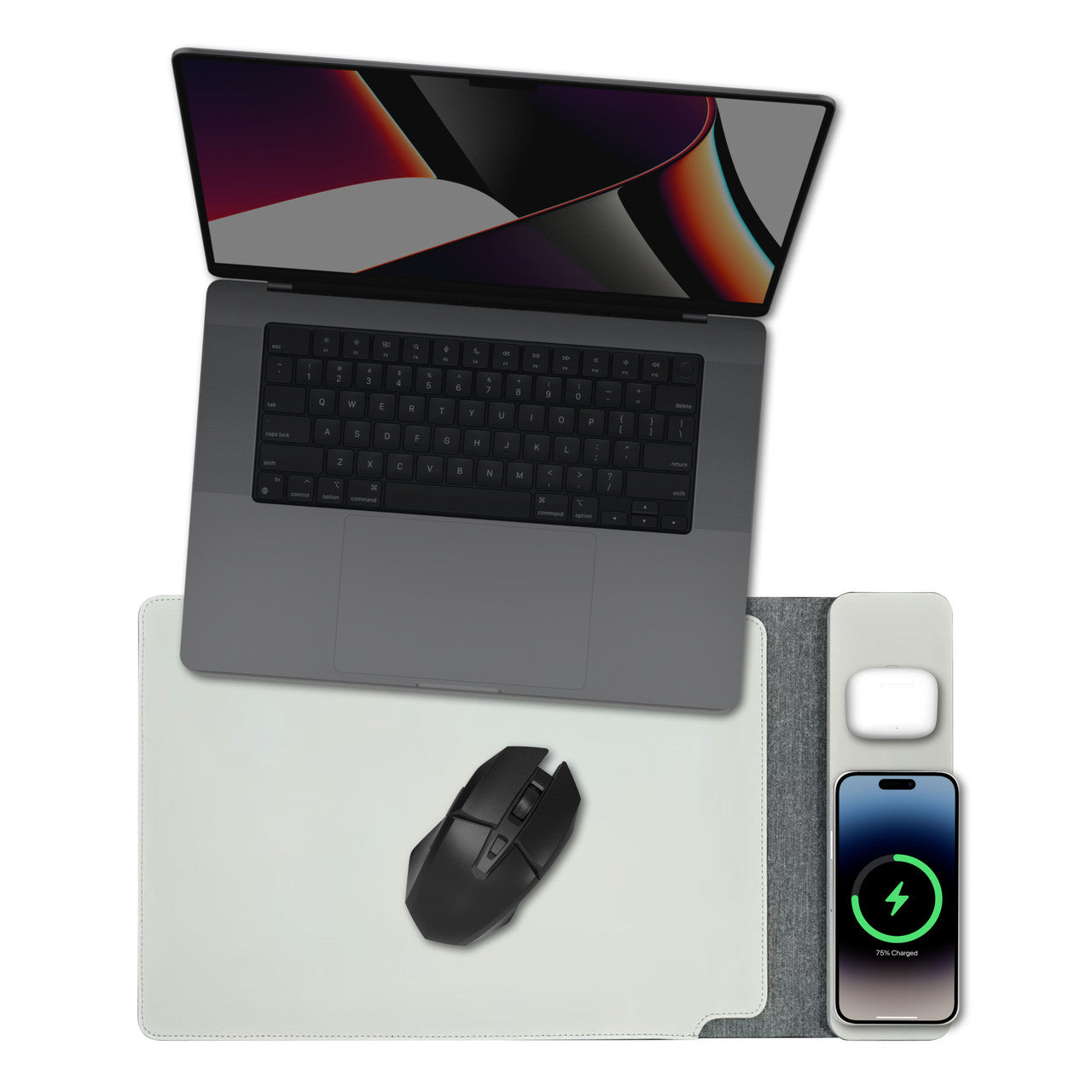 Laser Wireless Charging Laptop Sleeve Up to 16 Inch Grey 8