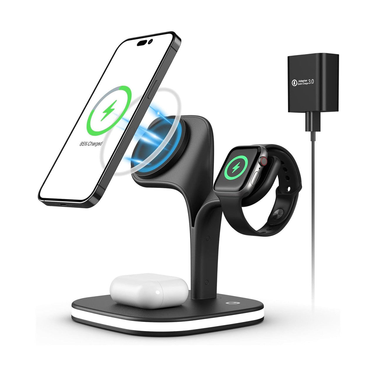 4 in 1 Wireless Charging Station with Night Light 10