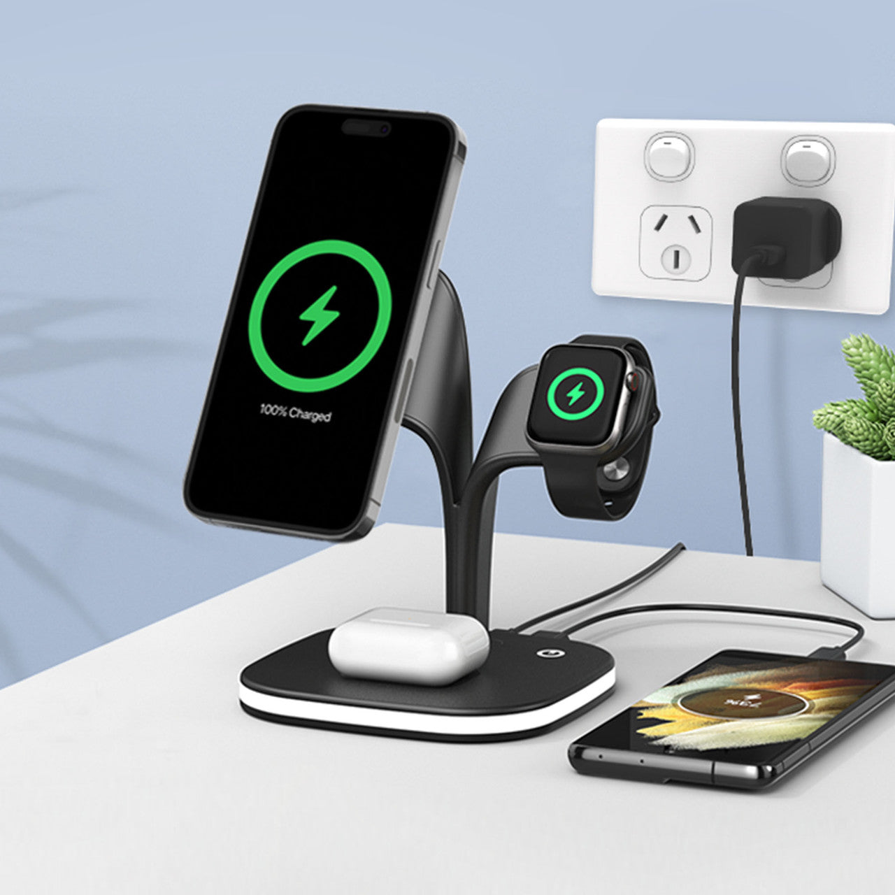 4 in 1 Wireless Charging Station with Night Light 11