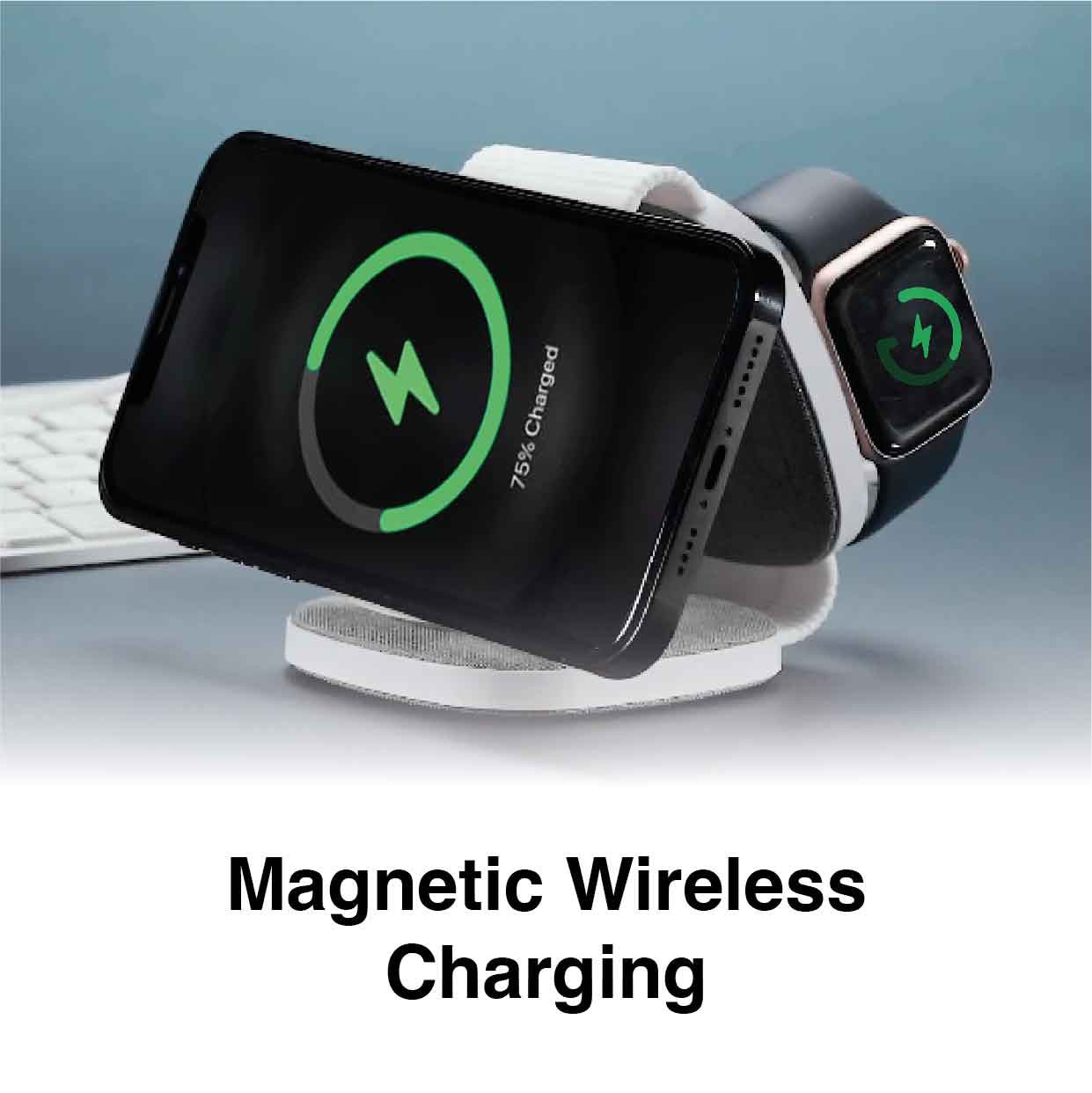 Laser 3-in-1 Travel Wireless Charging Pad for Apple 5