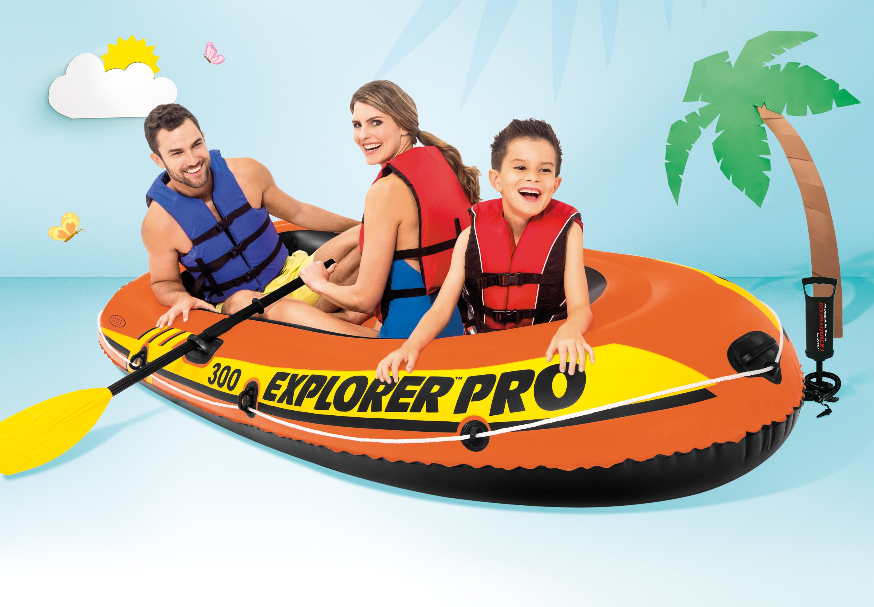 Intex Explorer Pro 300 - Inflatable Boat Sest 58358 6