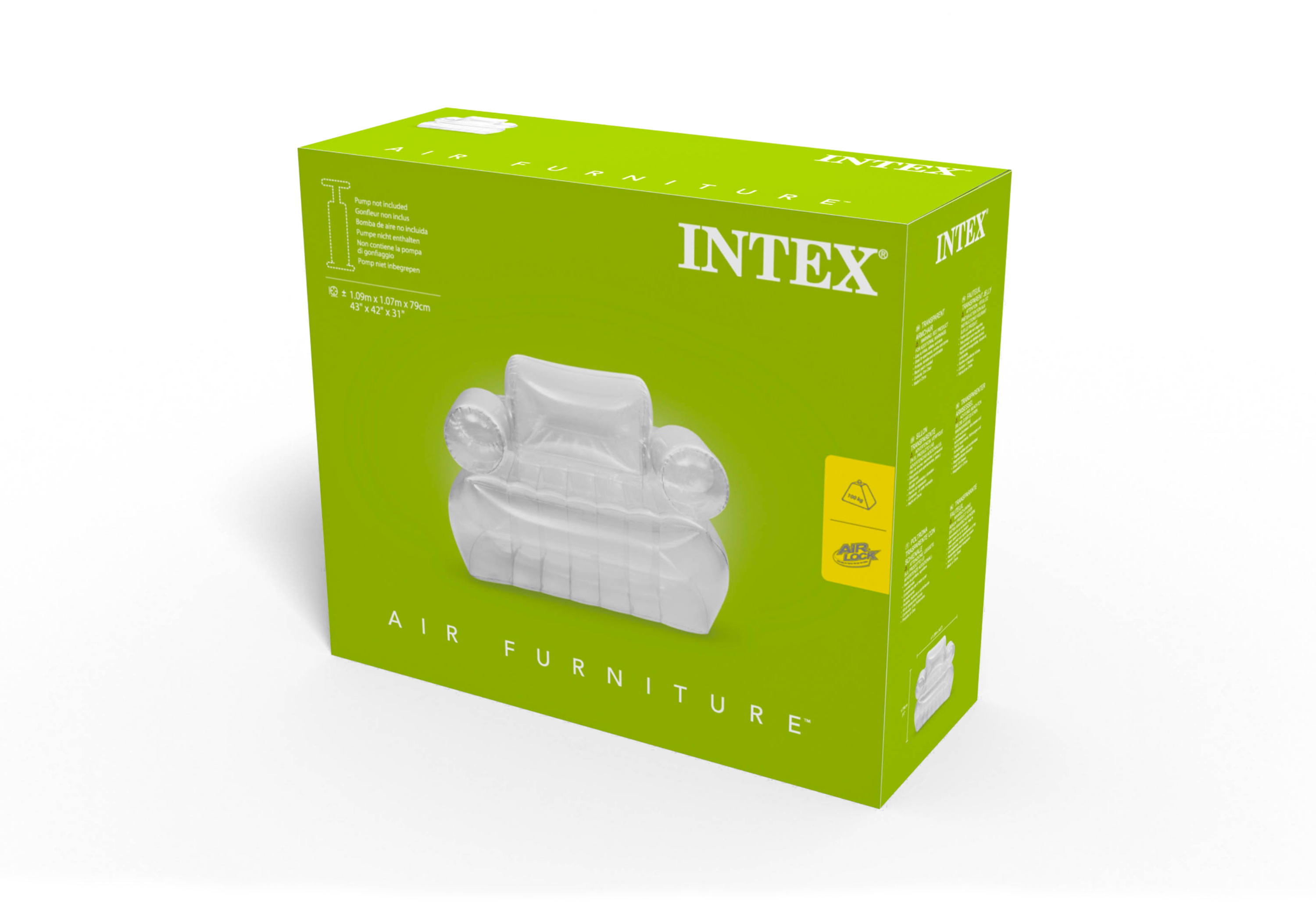 Intex Transparent Inflatable Armchair 66502 7
