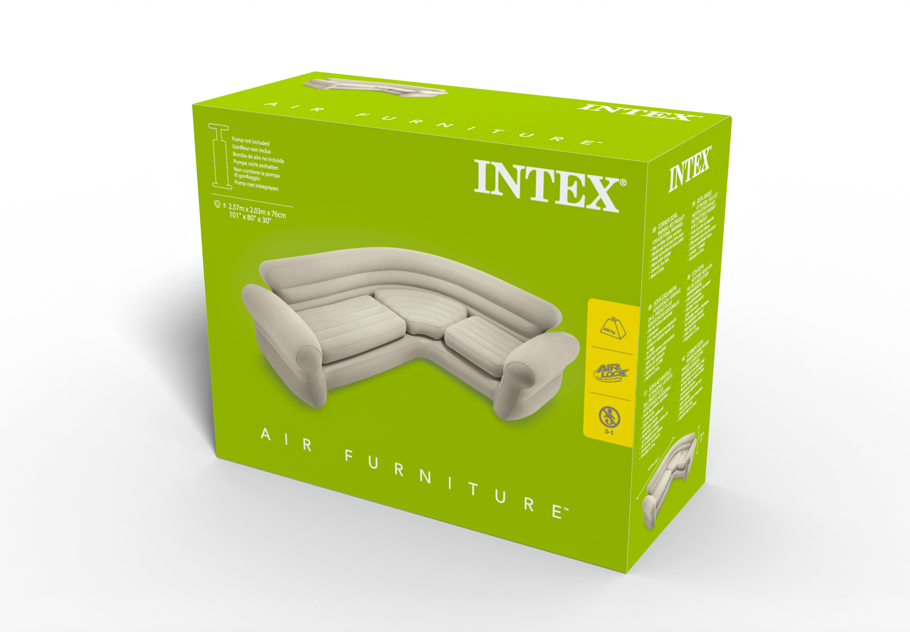 Intex Corner Sofa L-Shaped Inflatable Couch 68575 3