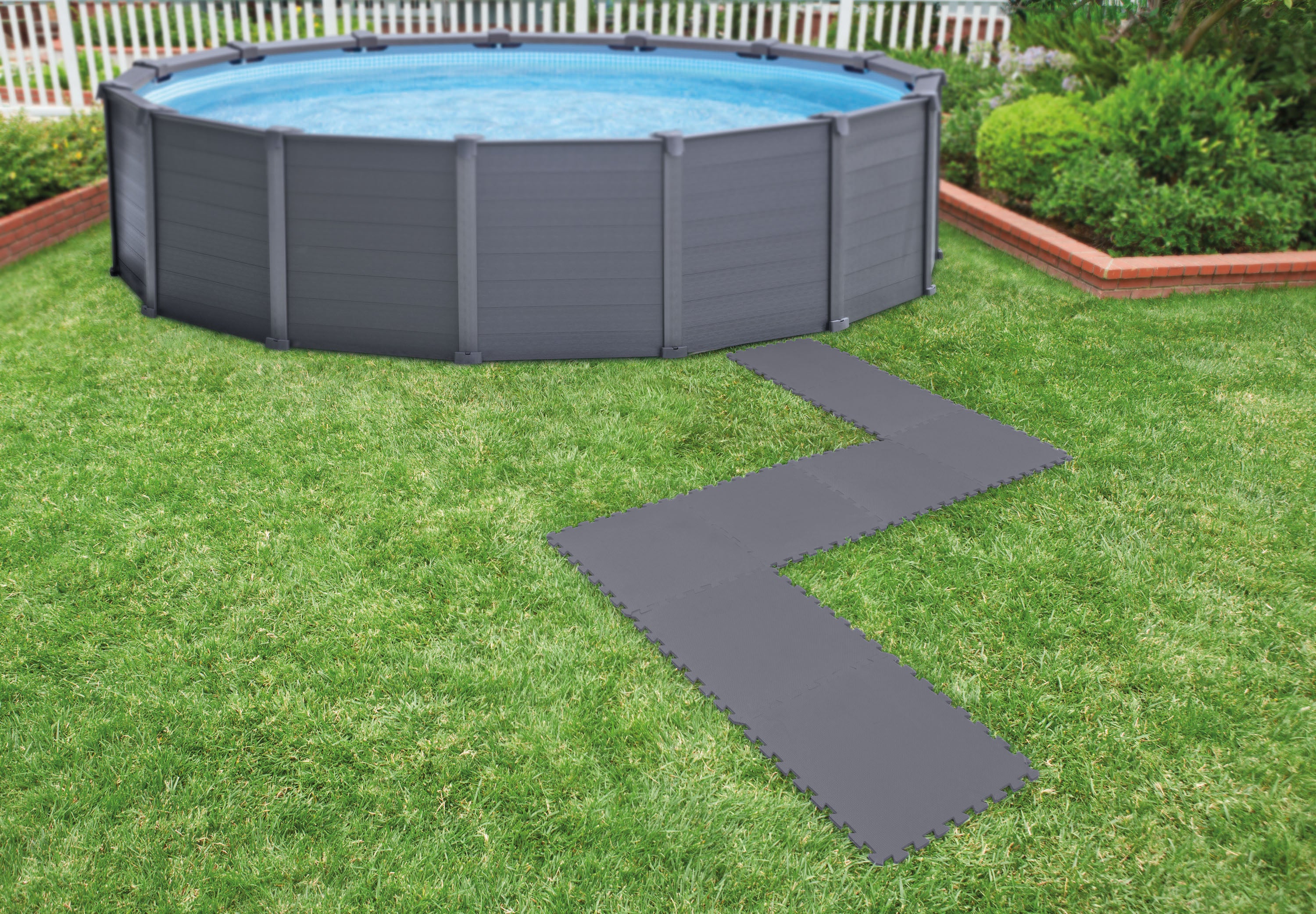 Intex Gray Padded Floor Protector Interlocking 8 x 50x50x0.5cm 29084 4