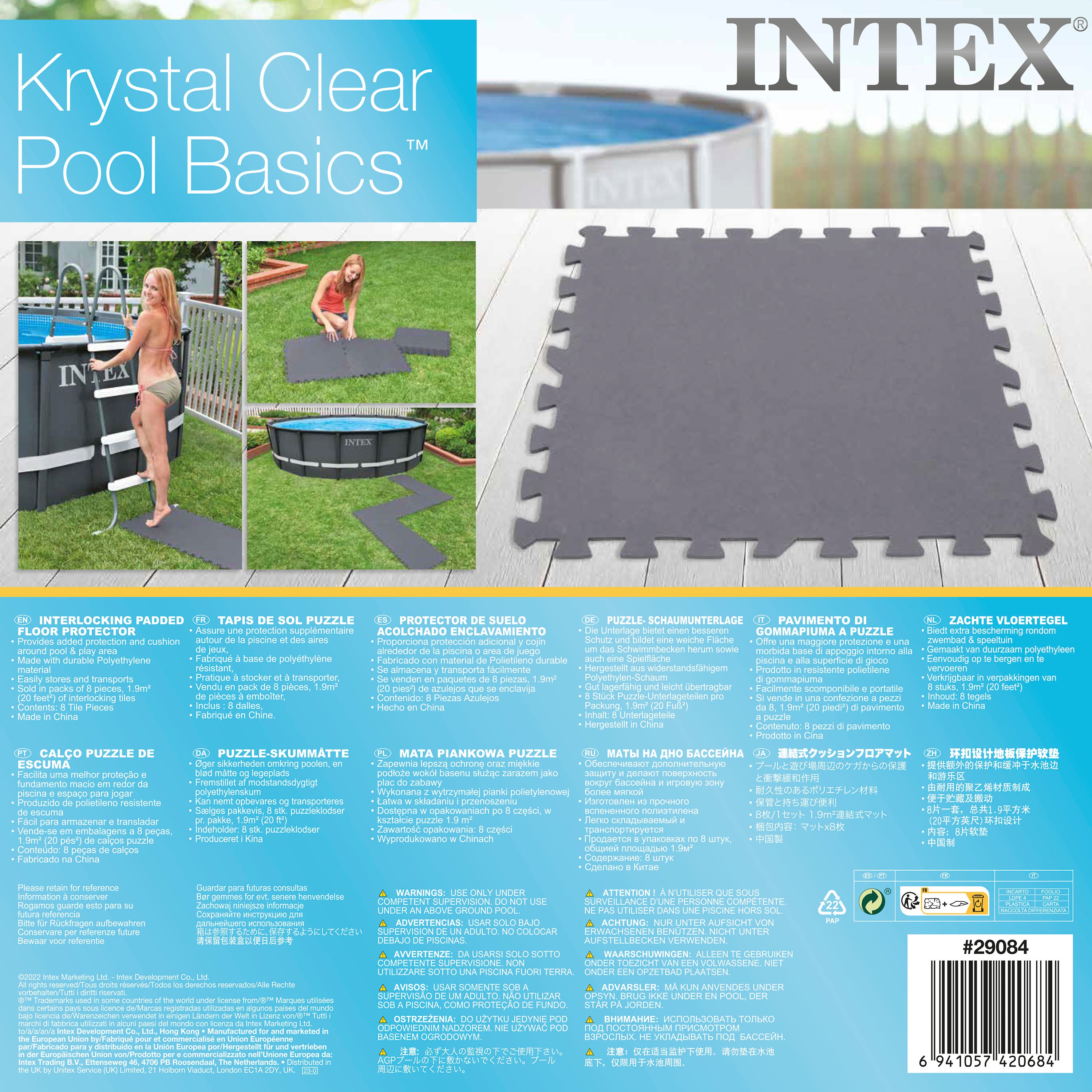 Intex Gray Padded Floor Protector Interlocking 8 x 50x50x0.5cm 29084 5