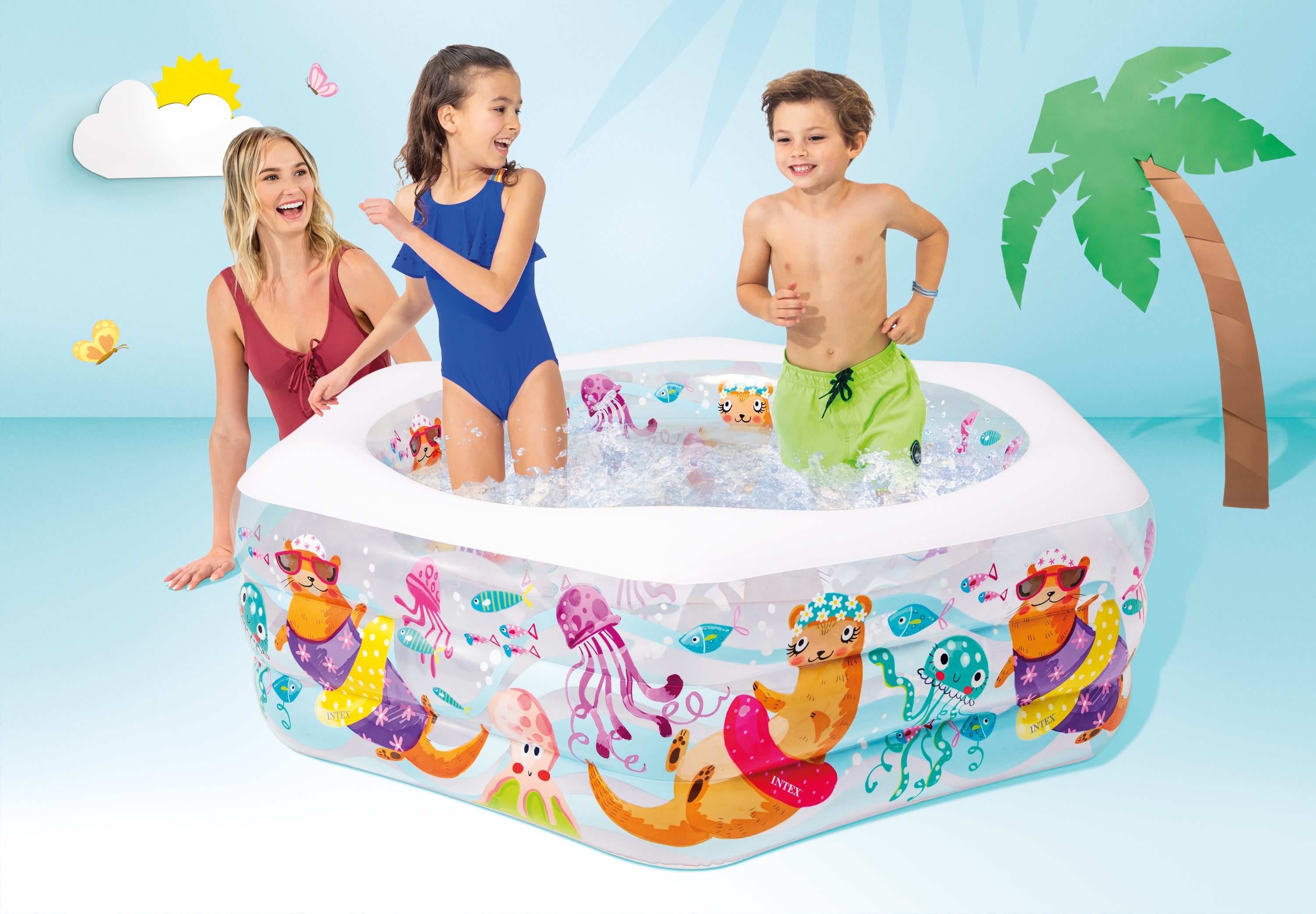 INTEX Deluxe Happy Otter Pool 1191cm x 178cm x x61cm 56493 3