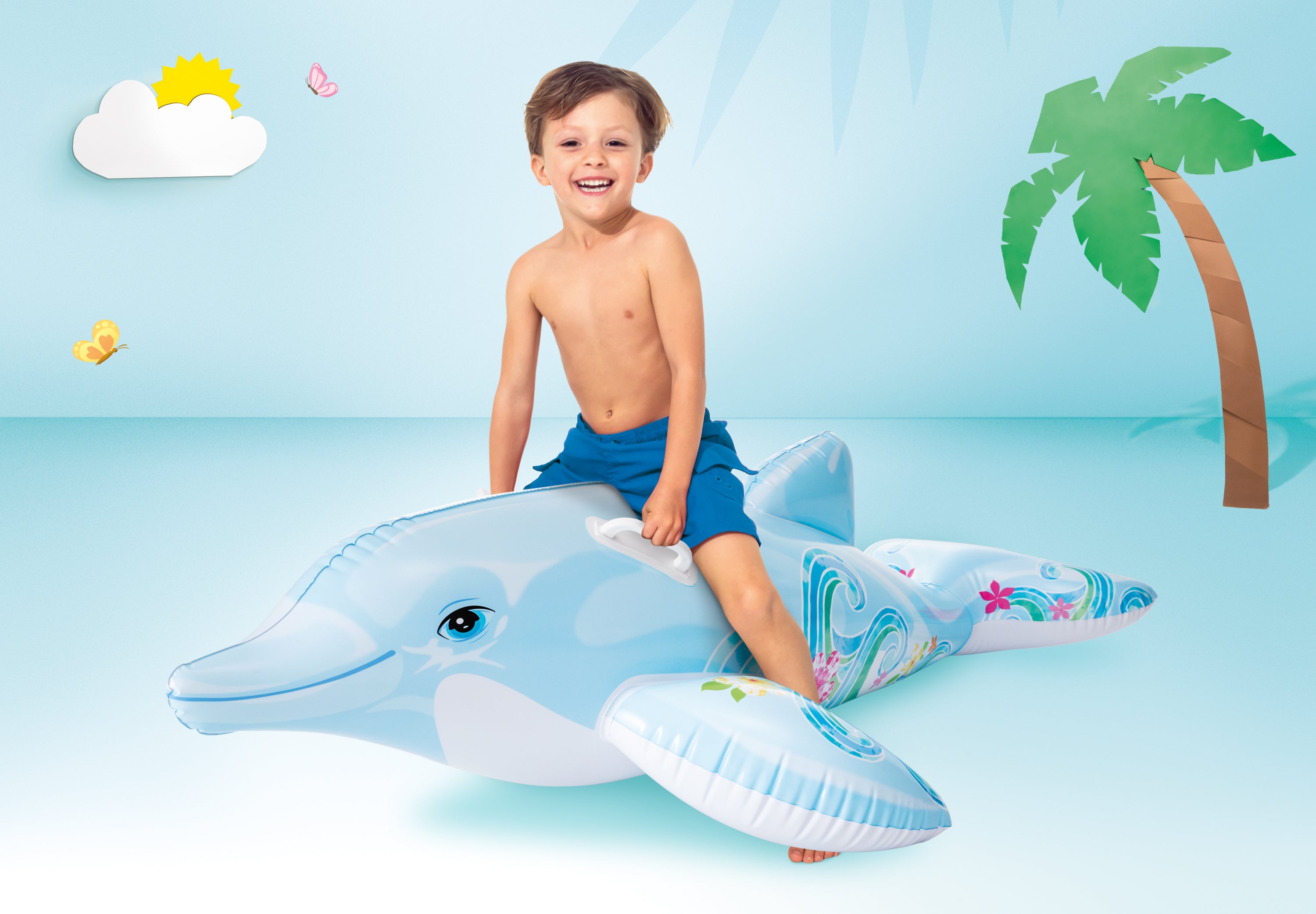 Intex Lil' Dolphin Ride-On Pool Kids Float 58535 4
