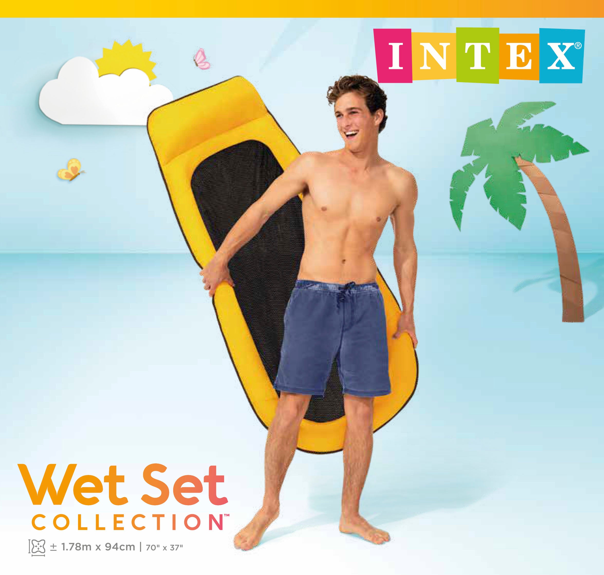 Intex Mesh Inflatable Pool Lounge - Great for Travel 58836 9