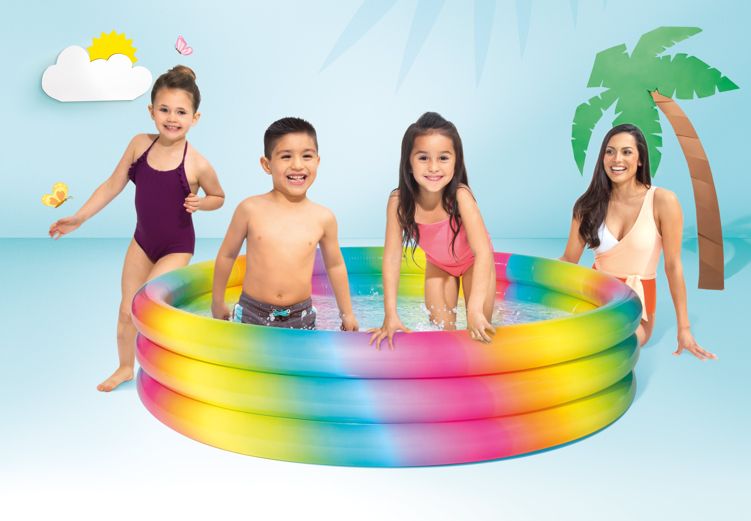 Intex RAINBOW OMBRE POOL 168cm 58449 3