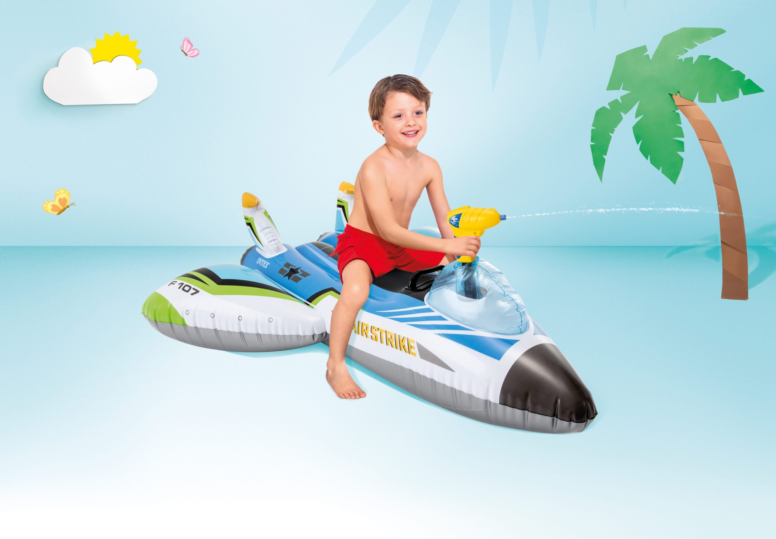 Intex Water Gun Plane Ride-On Pool Toy 57536 4