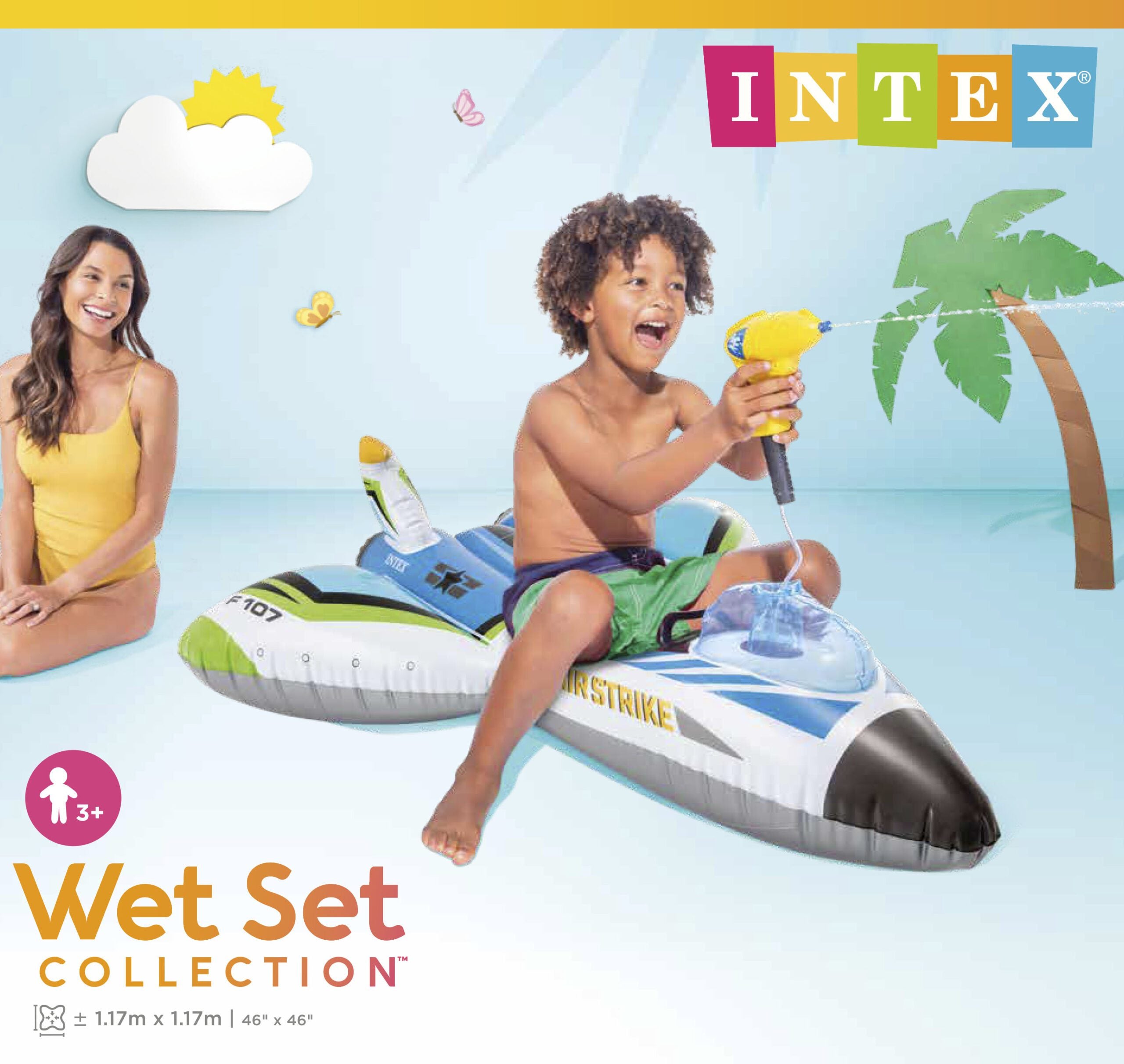 Intex Water Gun Plane Ride-On Pool Toy 57536 11