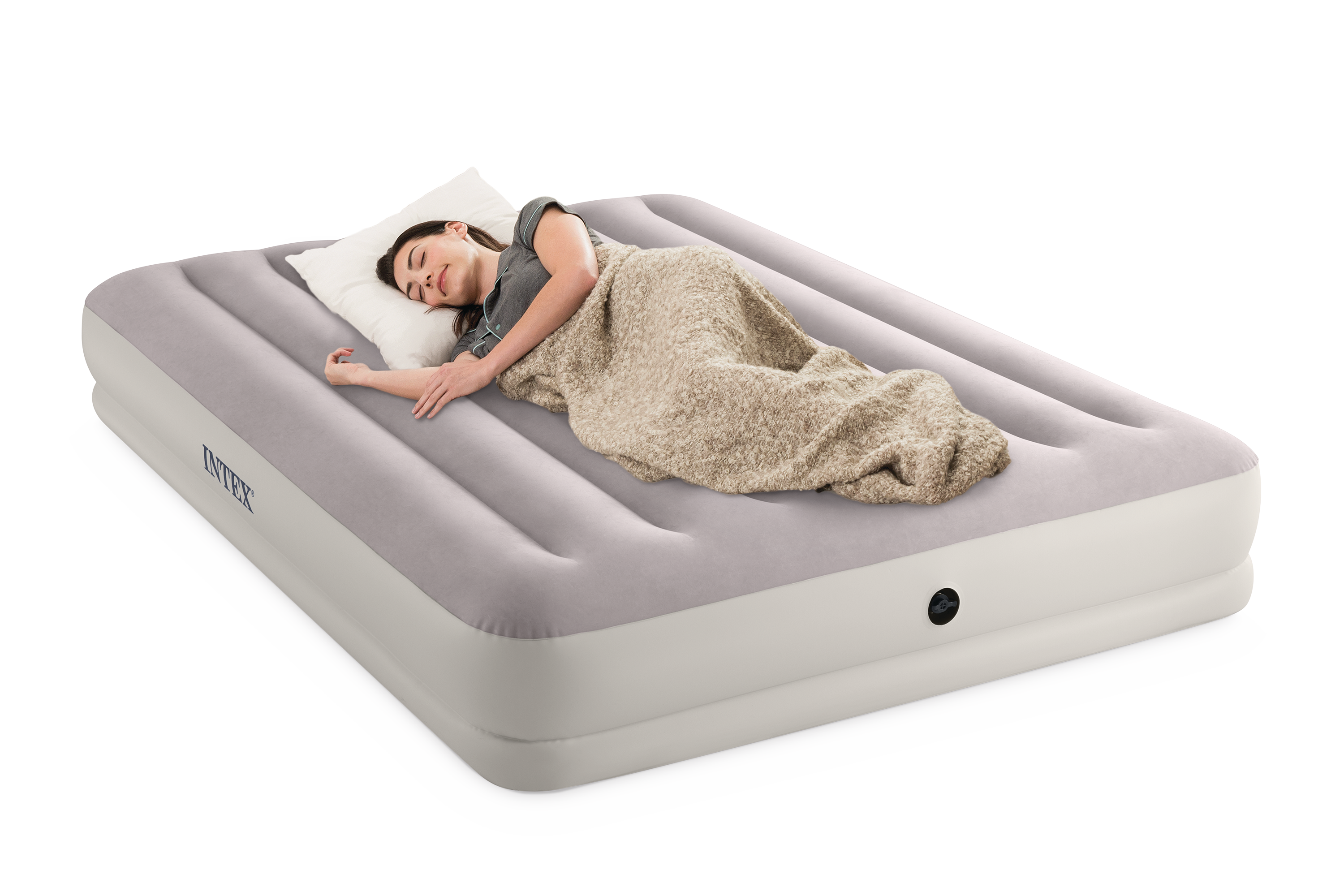 Intex Queen Dura-Beam Prestige Mid-Rise Airbed w/ USB150 Pump- 64179 7