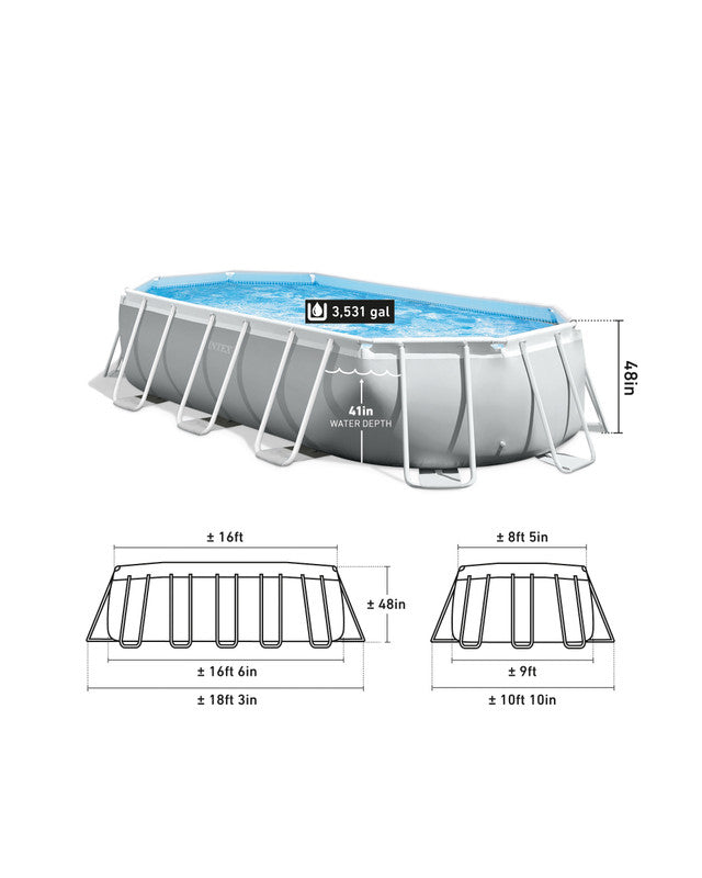 Intex PRISM Frame 16' Above Ground Pool 503cm x 274cm x 122cm 26796 6