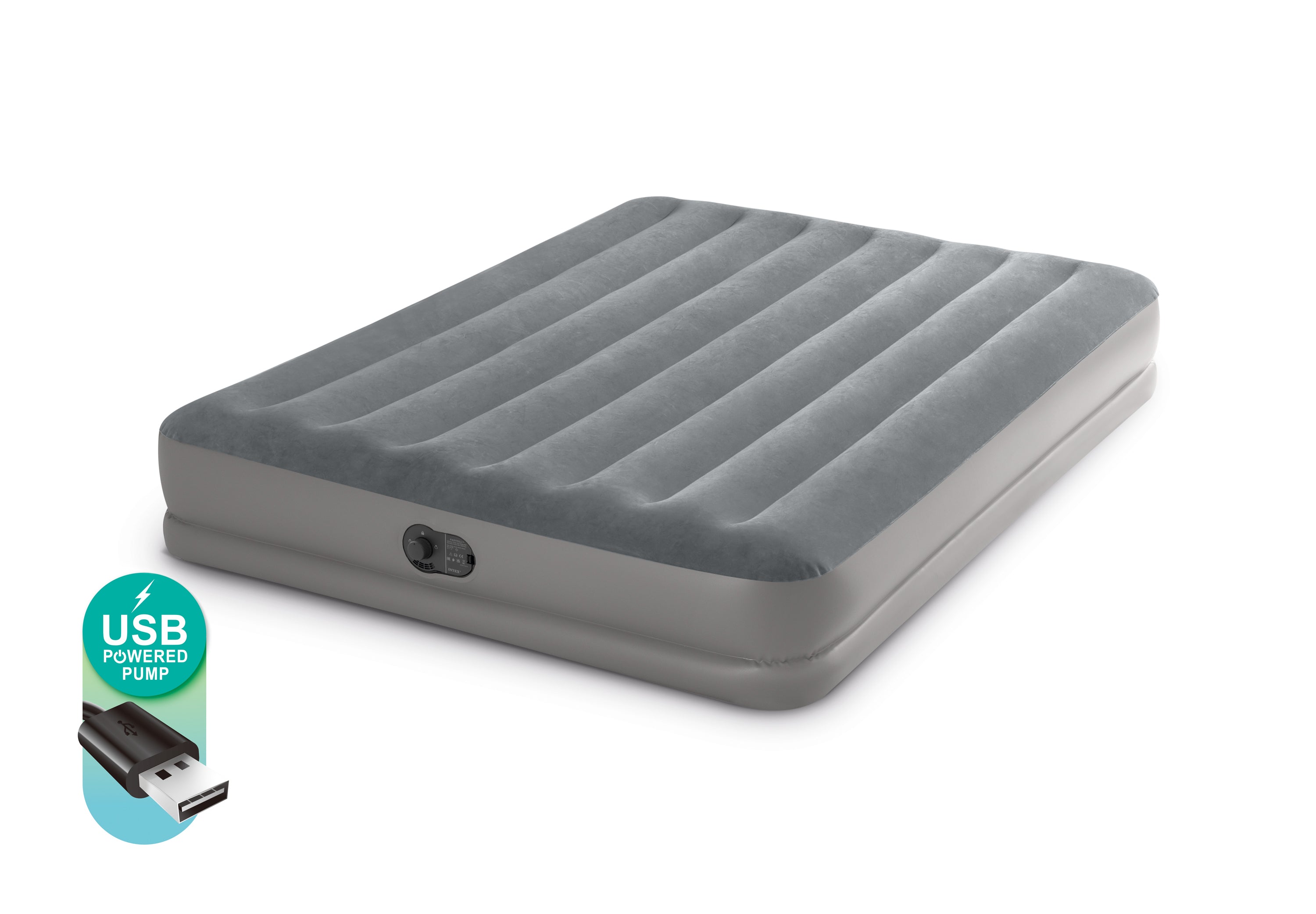 INTEX Queen Dura-Beam Standard Downy Easy Comfort Air Mattress 10 w/ Hand Pump 64765 5