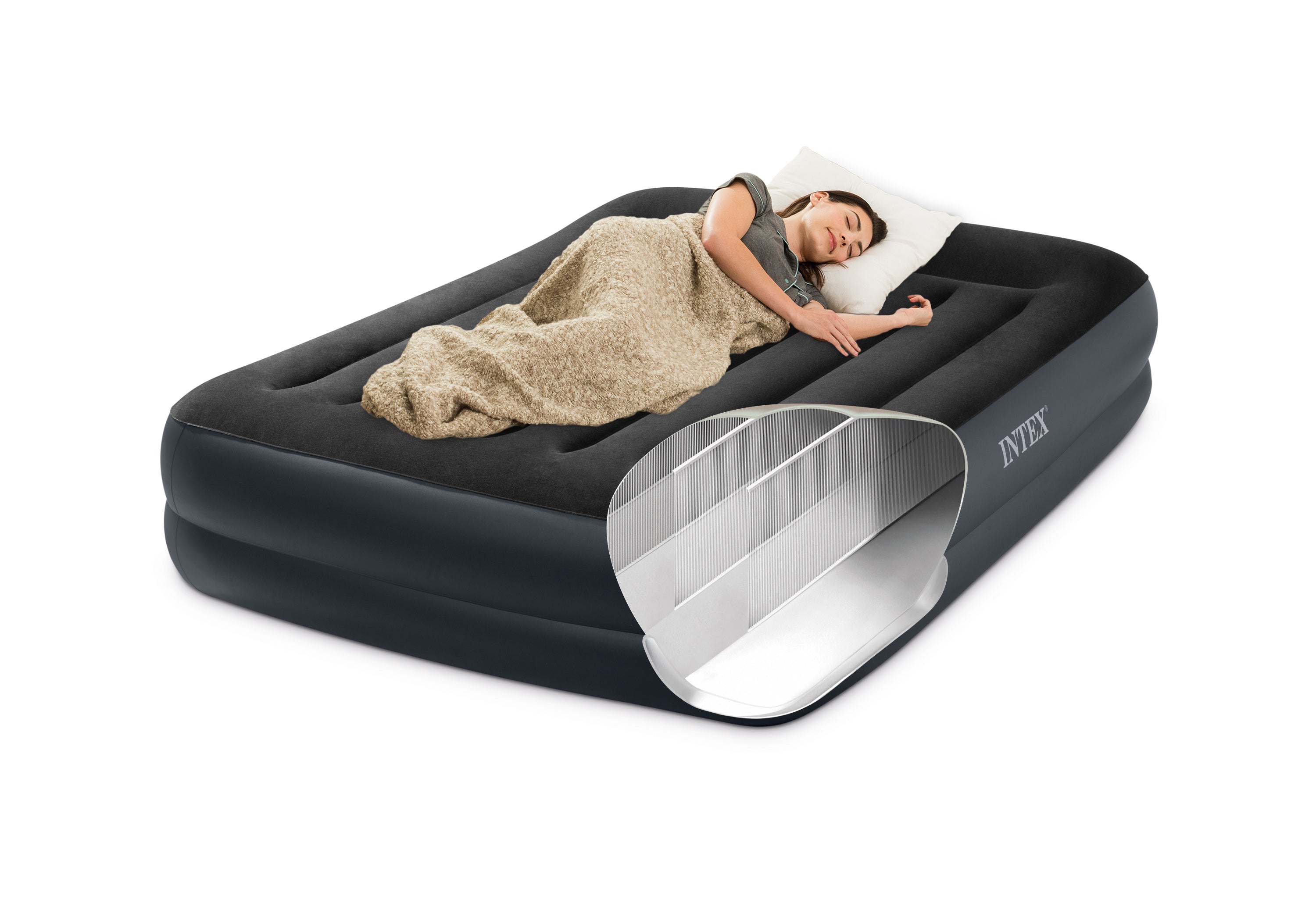 Intex Queen Pillow Rest Airbed with 240v pump 64124 4