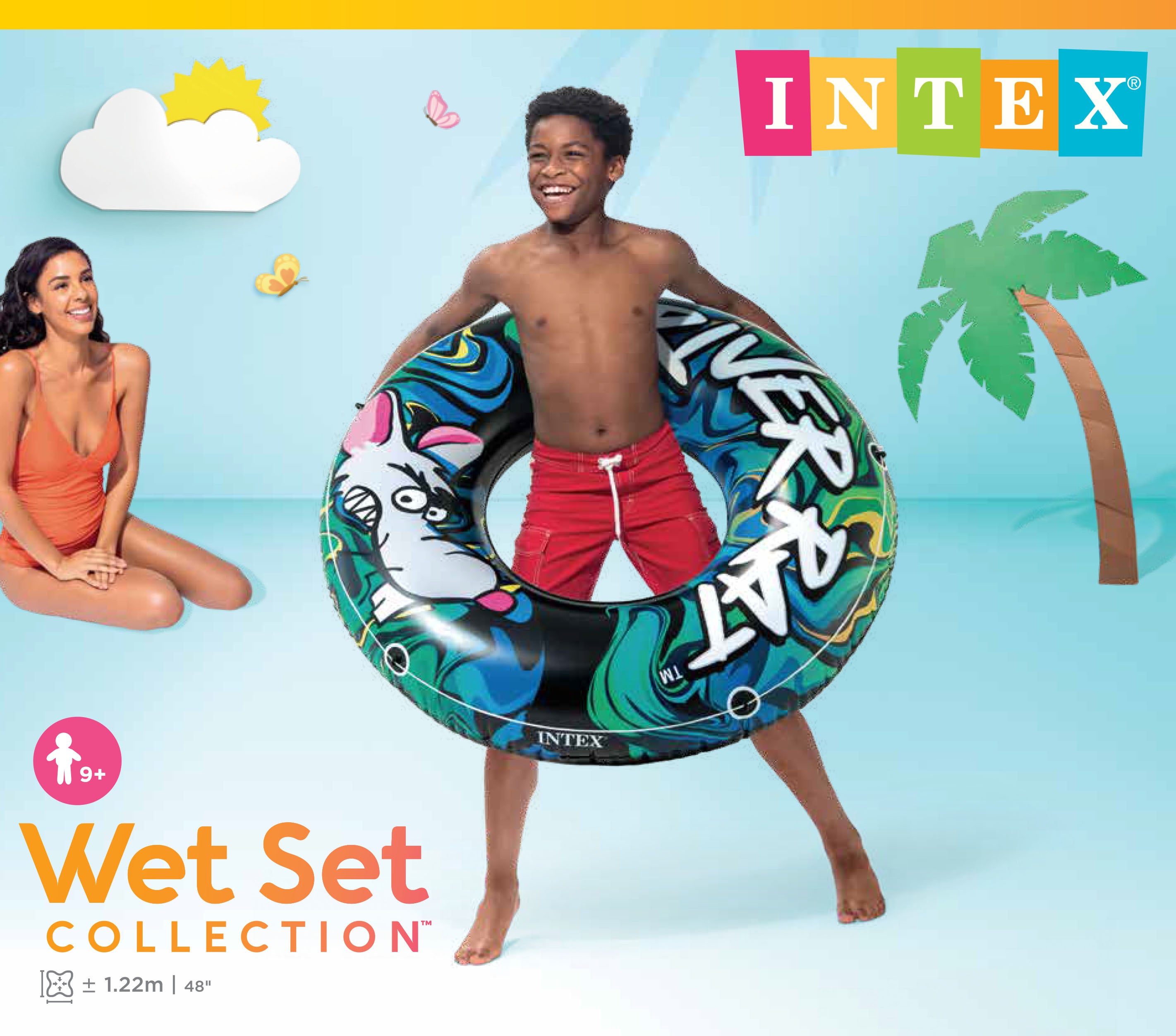 Intex River Rat Swim Tube Pool Float 68209 3