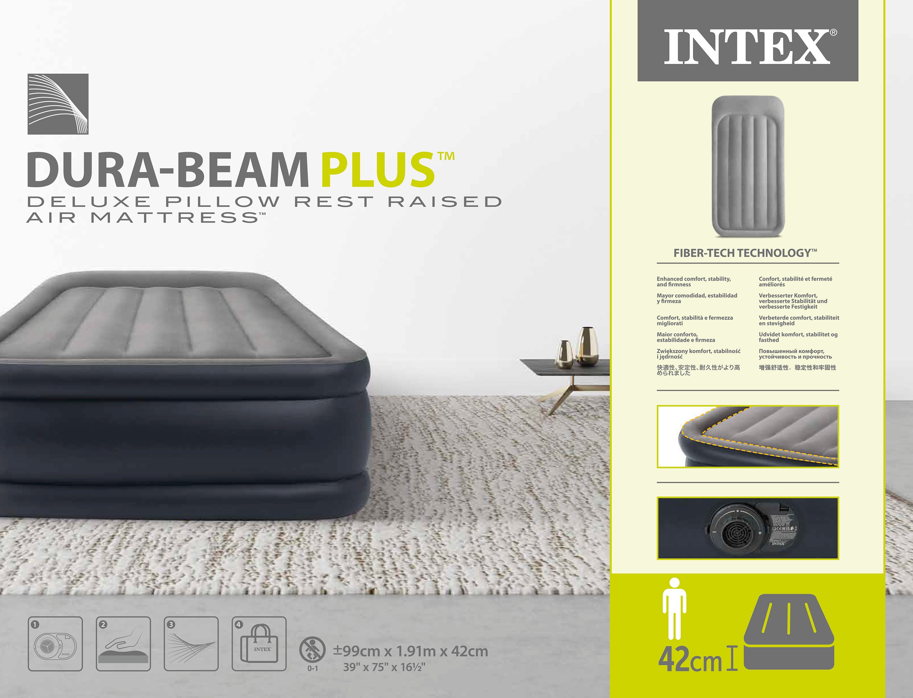 Intex Single (Twin) Plus Series Airbed 42cm 64132 10