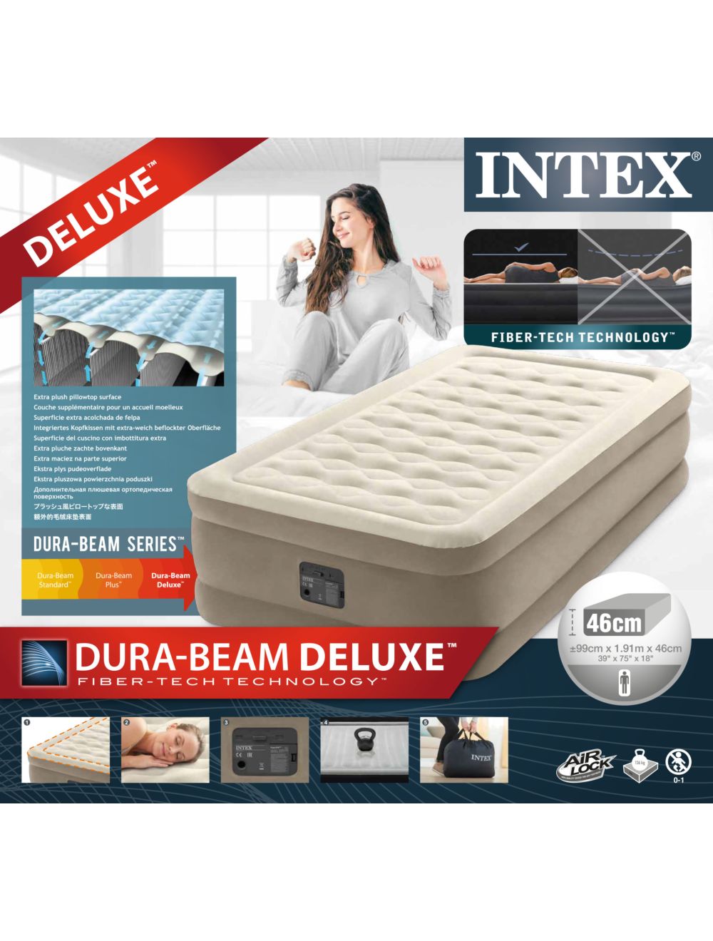 Intex Single (Twin) Ultra Airbed 46cm 64426 5