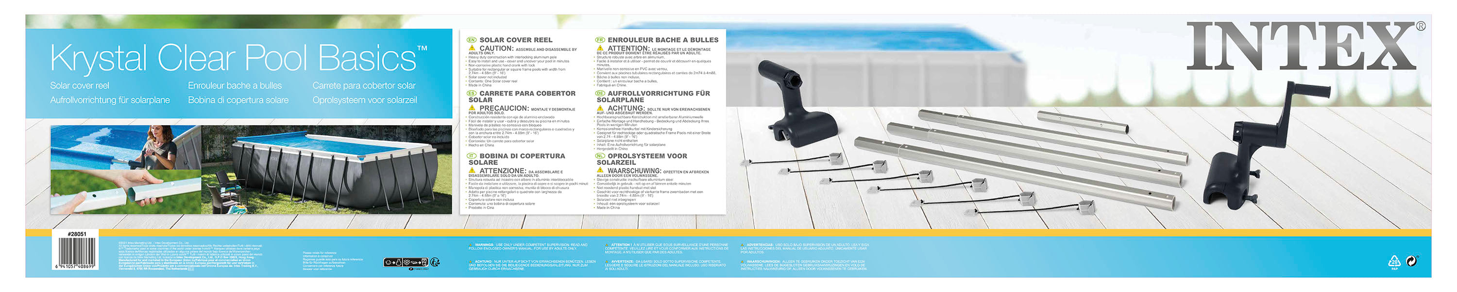 Intex Intex Solar Reel for 9ft-16ft Rectangle Frame Swimming Pool 28051 7