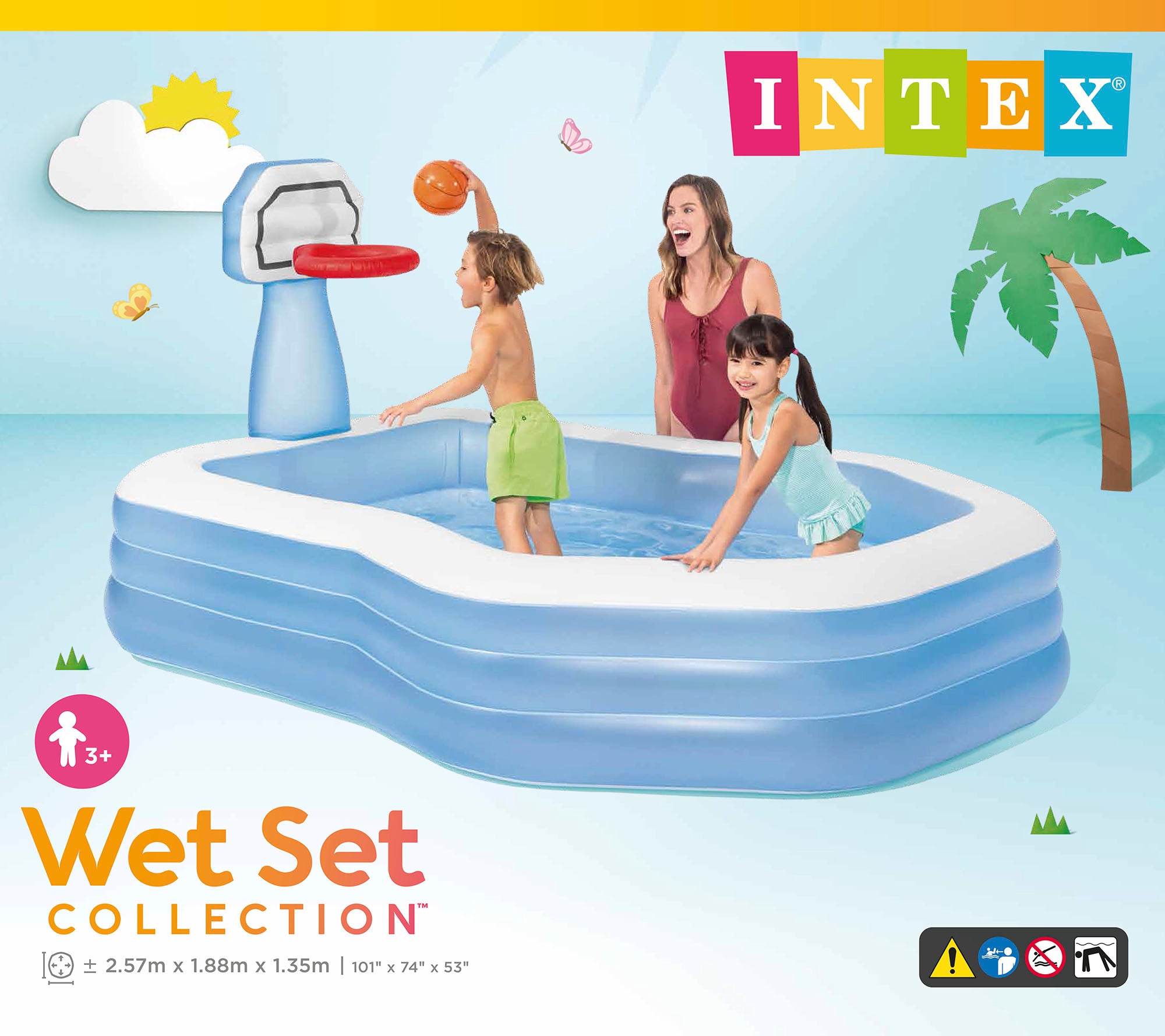 Intex Swim Center Shootin' Hoops Inflatable Pool 2.57m x 1.88m 57183 6