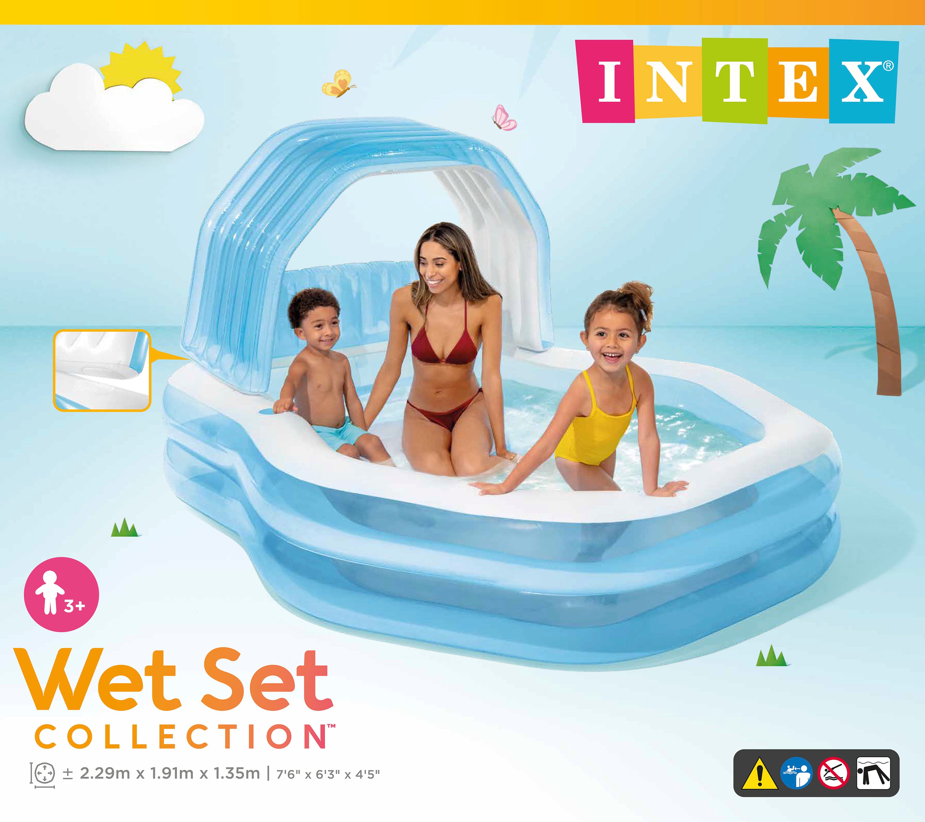 Intex Sun Shade Swim Center Family Inflatable Pool 57186 3