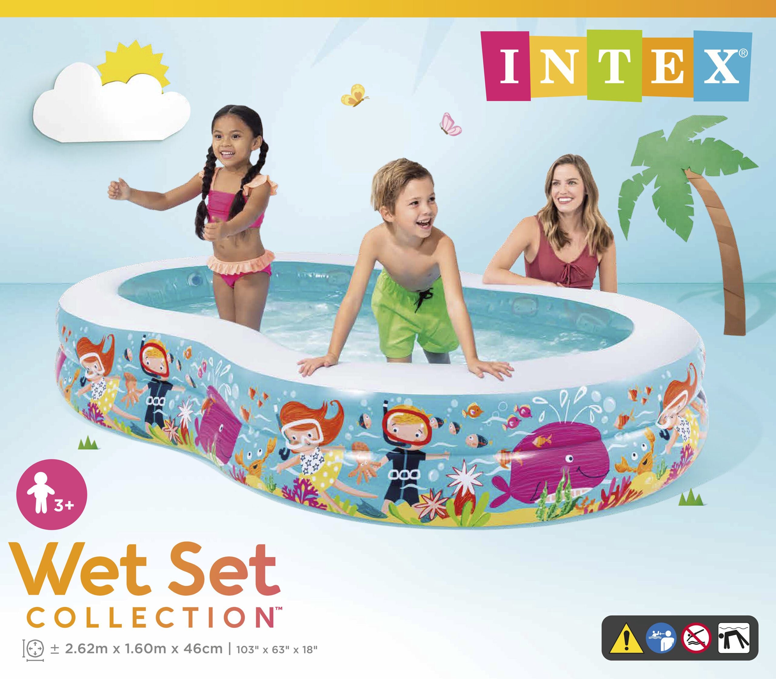 Intex Swim Centre Seashore Pool Snorkel Fun 2.6m x 1.6m 56490 5