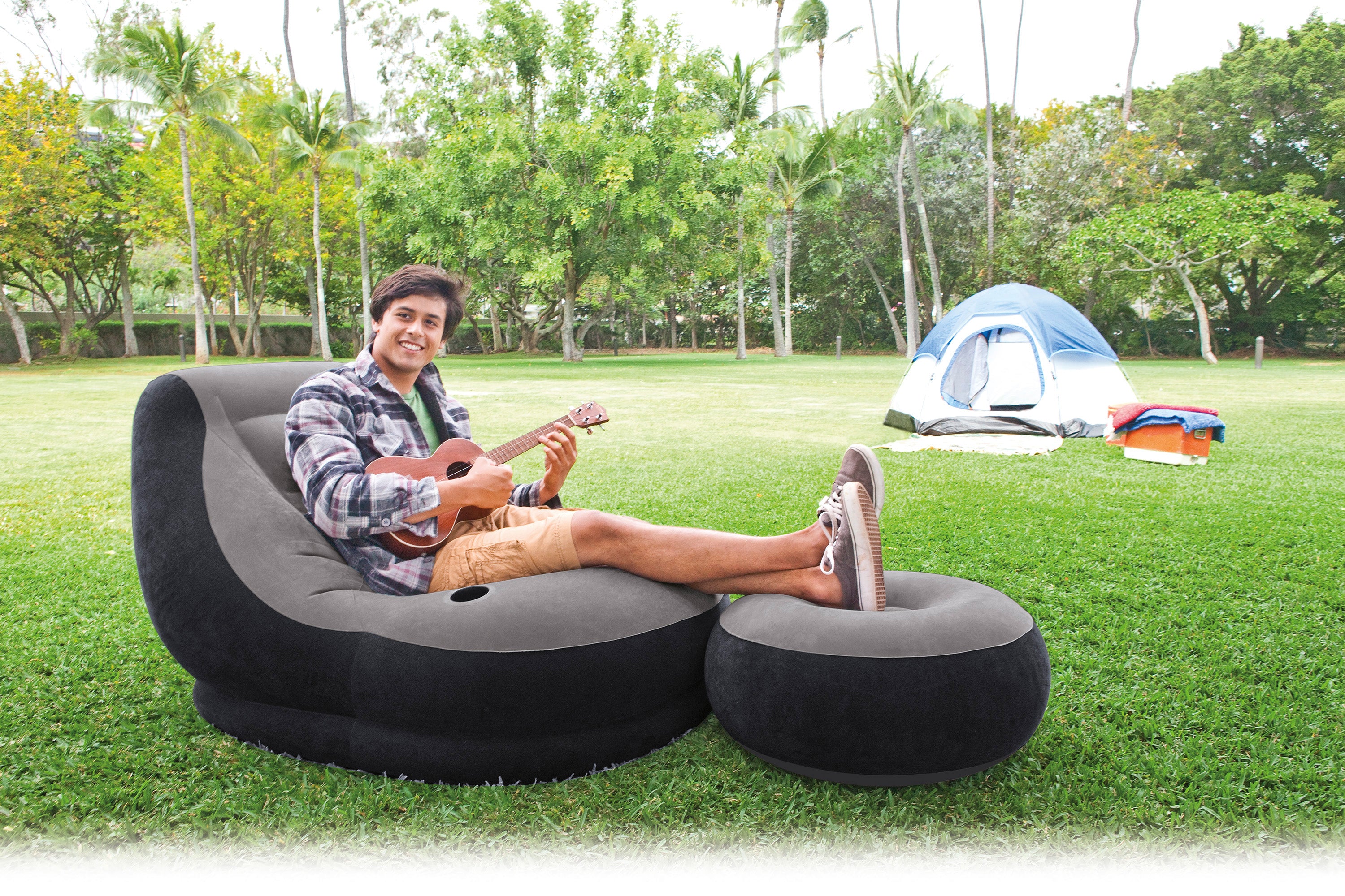 Intex Ultra Lounge Inflatable Chair and ottoman 68564 3