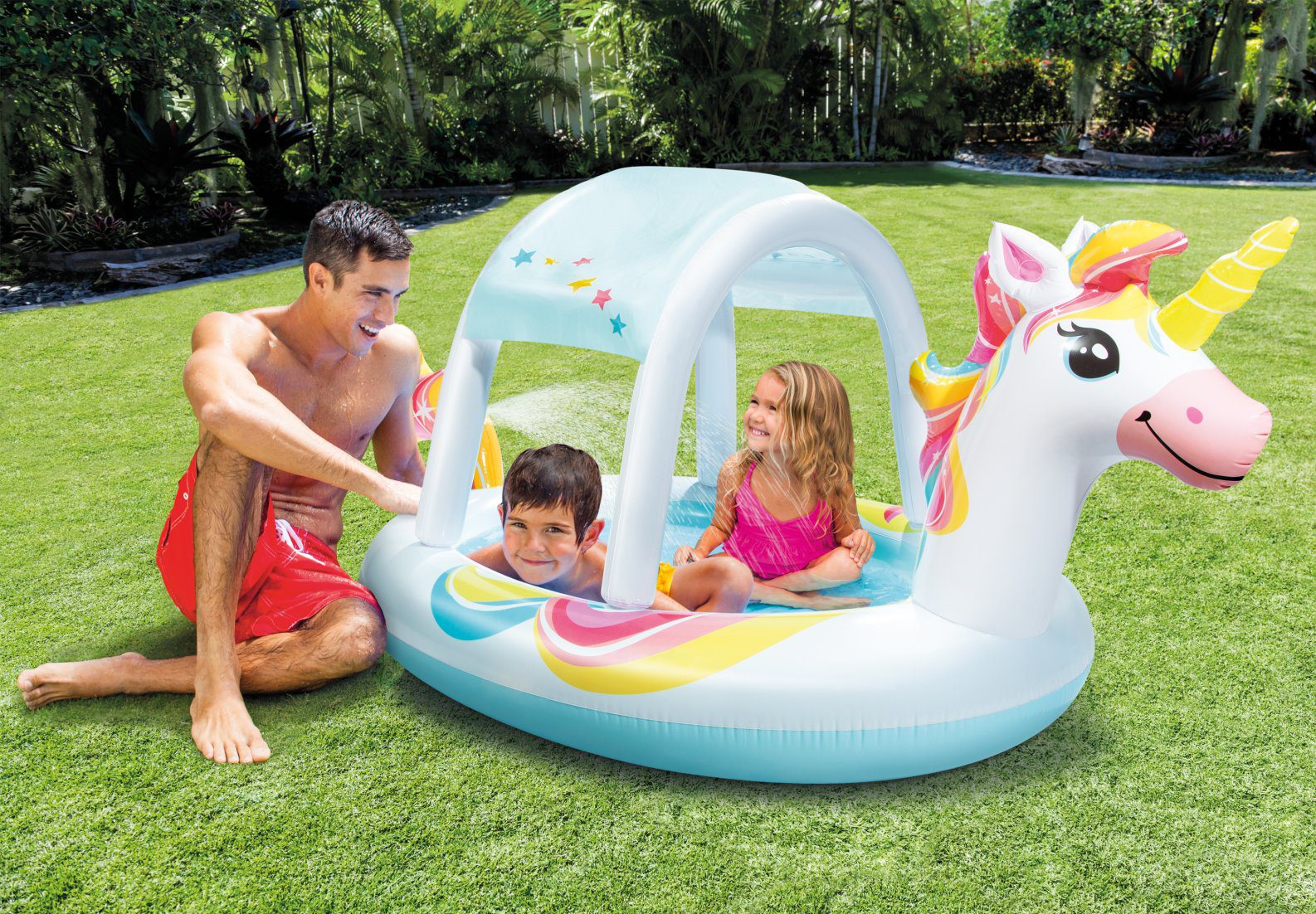 Intex Sun Shade Unicorn Inflatable Spray Pool 58435 4
