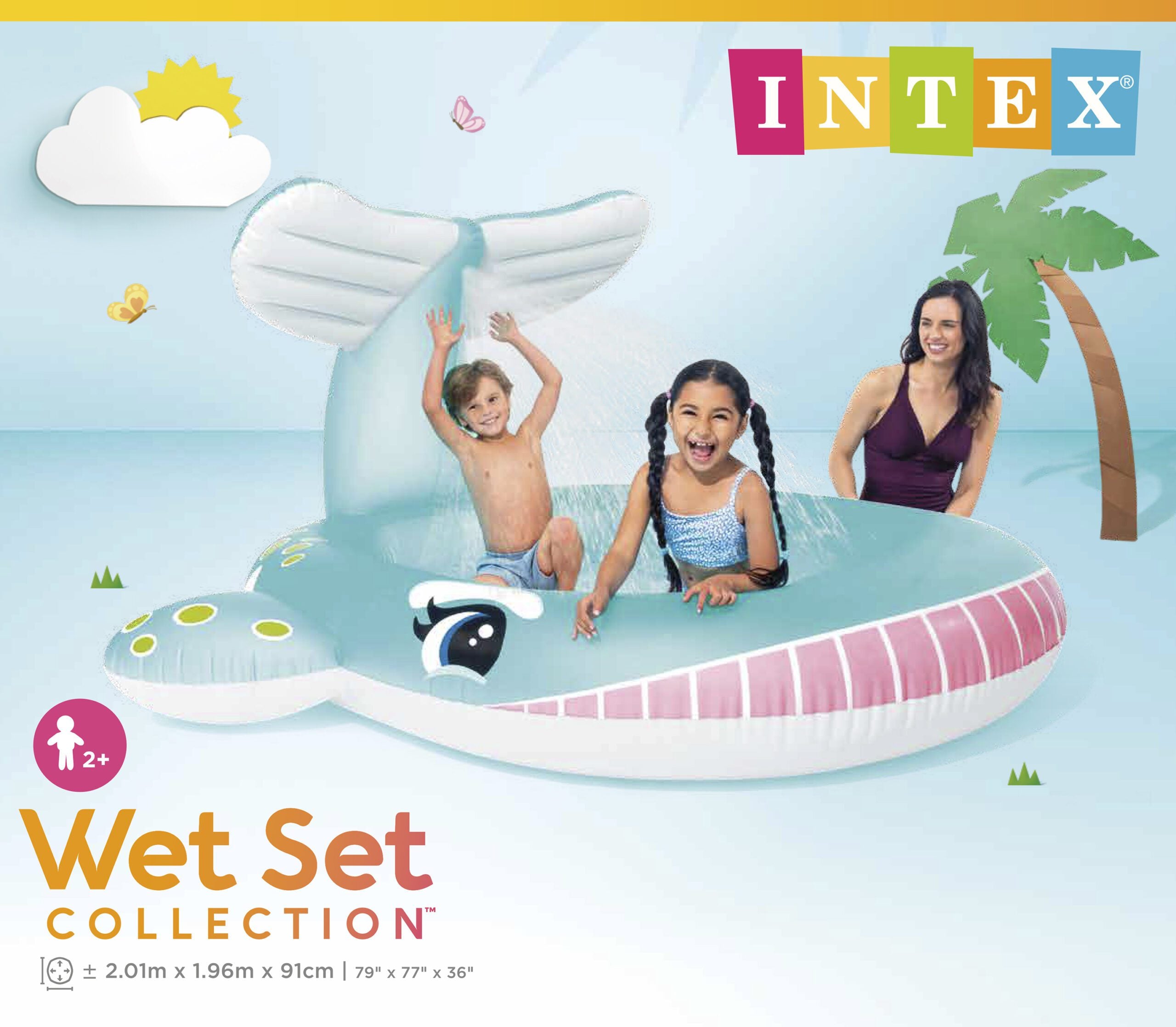 Intex Whale Spray Pool Kids Baby 57440 4