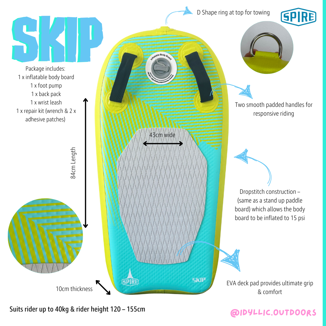 Spire Skip Inflatable Body Board - SP-BB-84