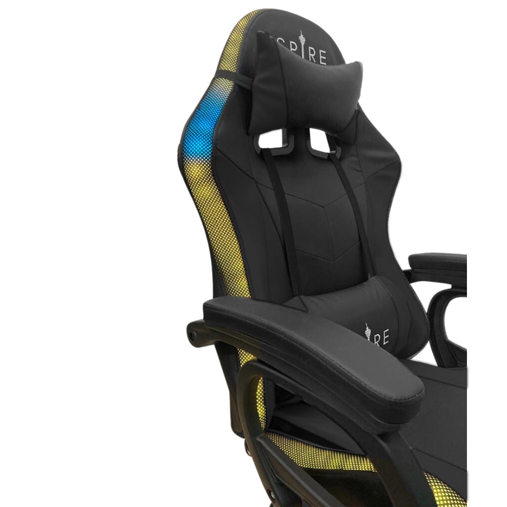 Spire Onyx Gaming/Office Chair w/ RGB Lighting And Massager Black 815EB 3