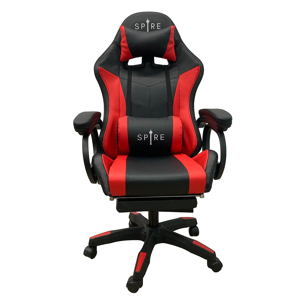 Spire Onyx Gaming/Office Chair w/ RGB Lighting And Massager Red And Black - 815ER 3