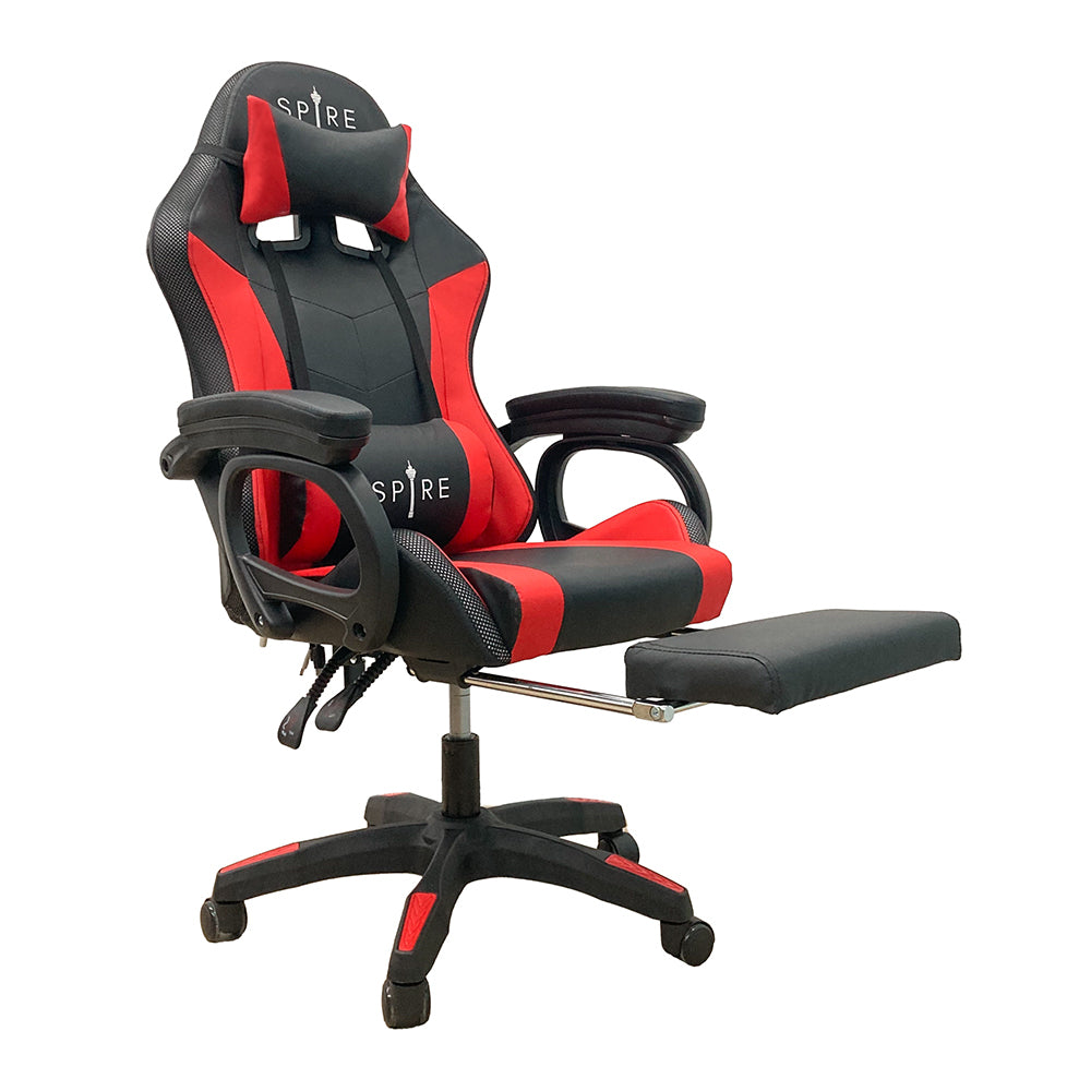 Spire Onyx Gaming/Office Chair w/ RGB Lighting And Massager Red And Black - 815ER 4