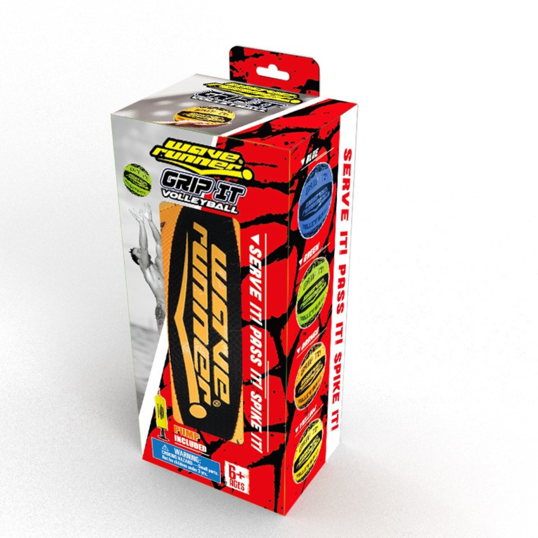 Wave Runner Grip It Volleyball 20cm with pump (deflated) Asst - WRV800-PUM 7