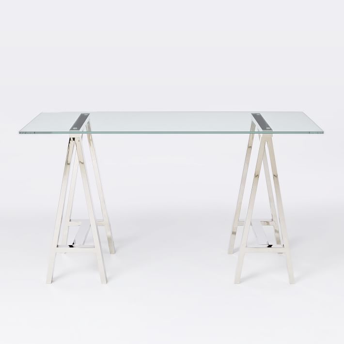 Stainless Steel & Glass Venus Office Desk Table 3