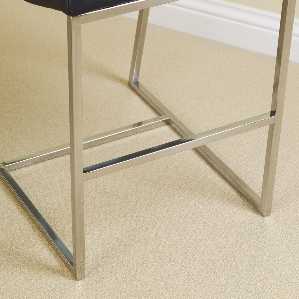 Auburn Modern Leather Bar Chair BarStool In Black 3