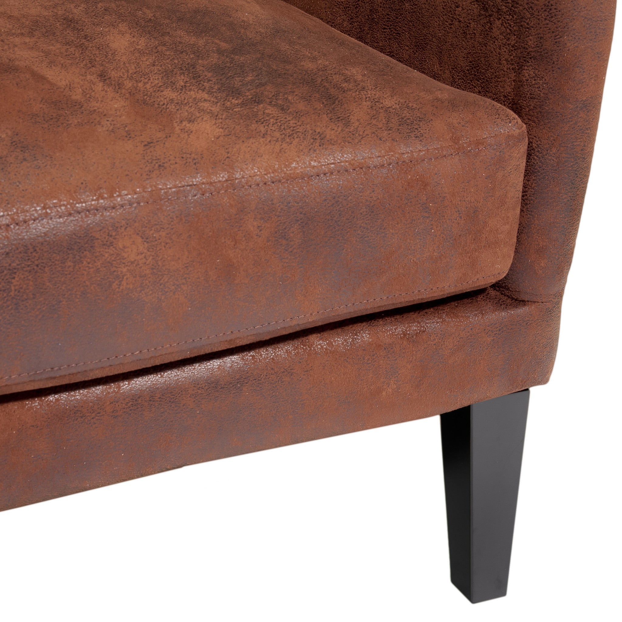 Salerno Brown Microfibre High Back Armchair 3