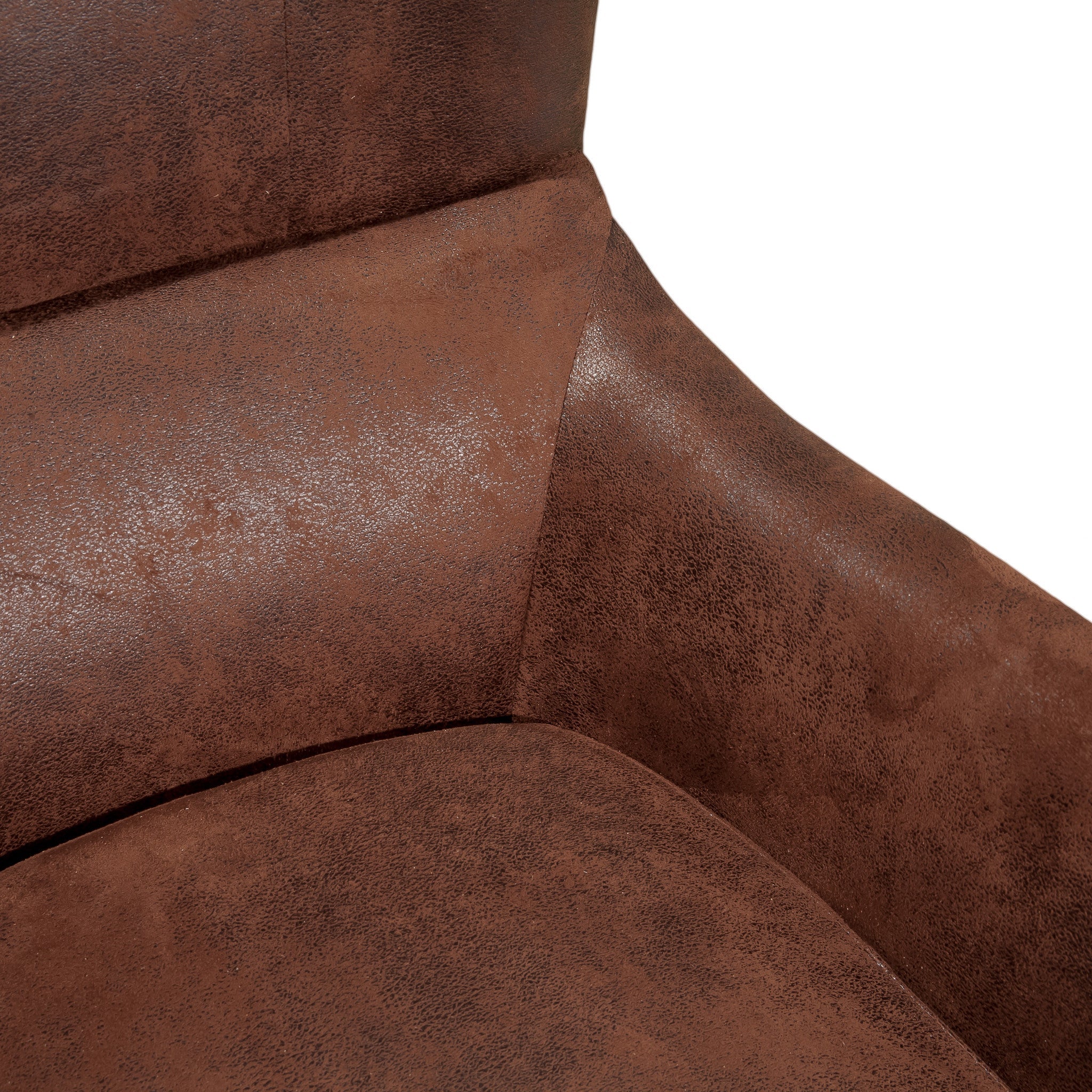 Salerno Brown Microfibre High Back Armchair 4