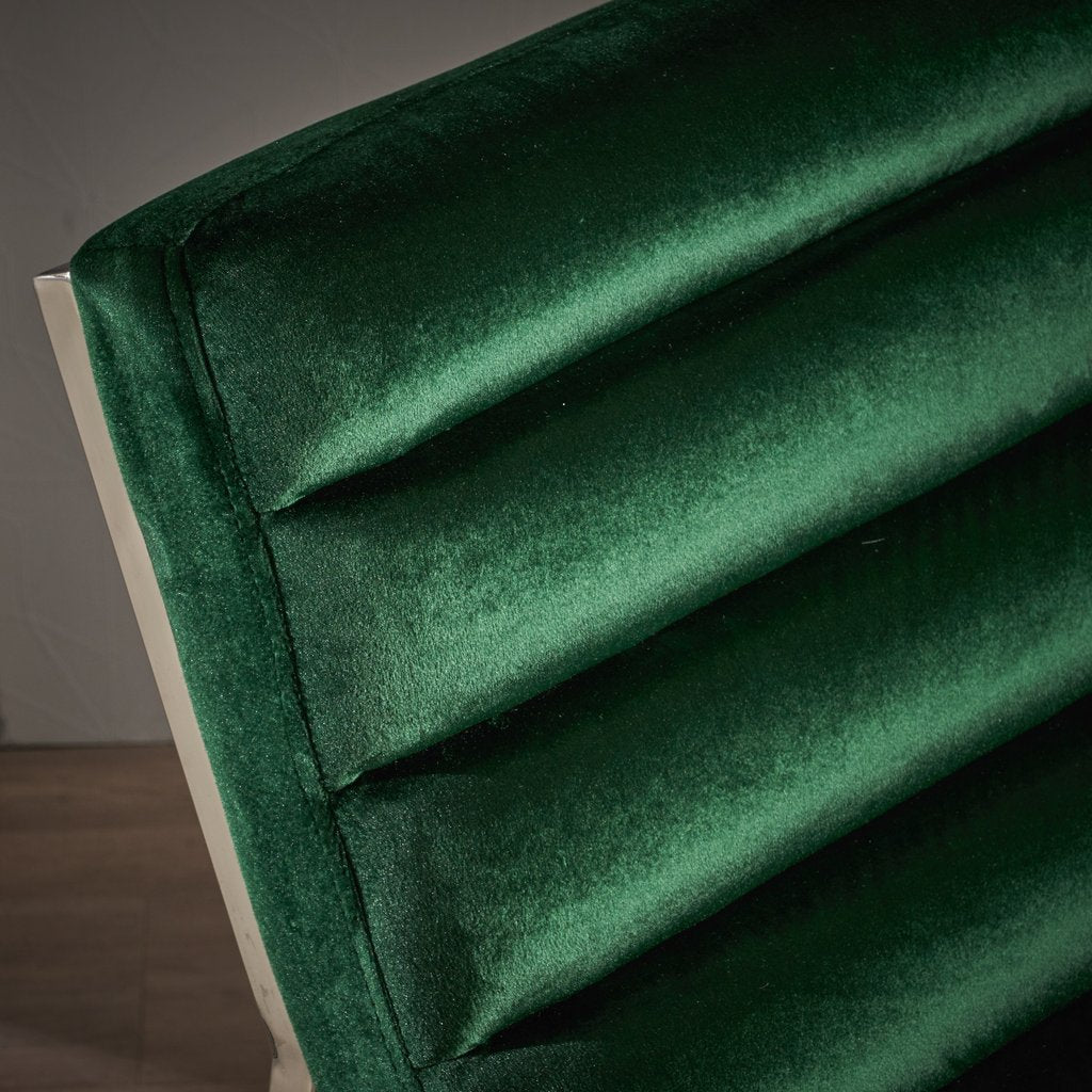 Glorie Emerald/Green Velvet Sofa Accent Chair ArmChair 4