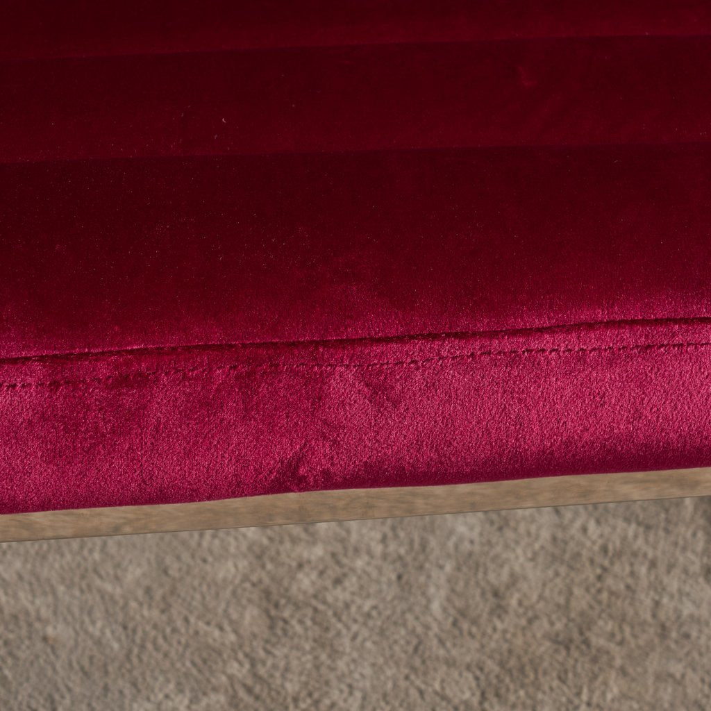 Glorie Garnet/Red Velvet Sofa Accent Chair ArmChair 3