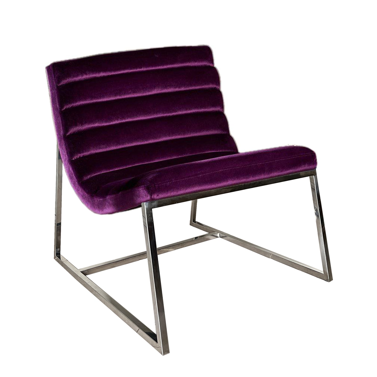 Glorie Plum Velvet Sofa Accent Chair ArmChair 4